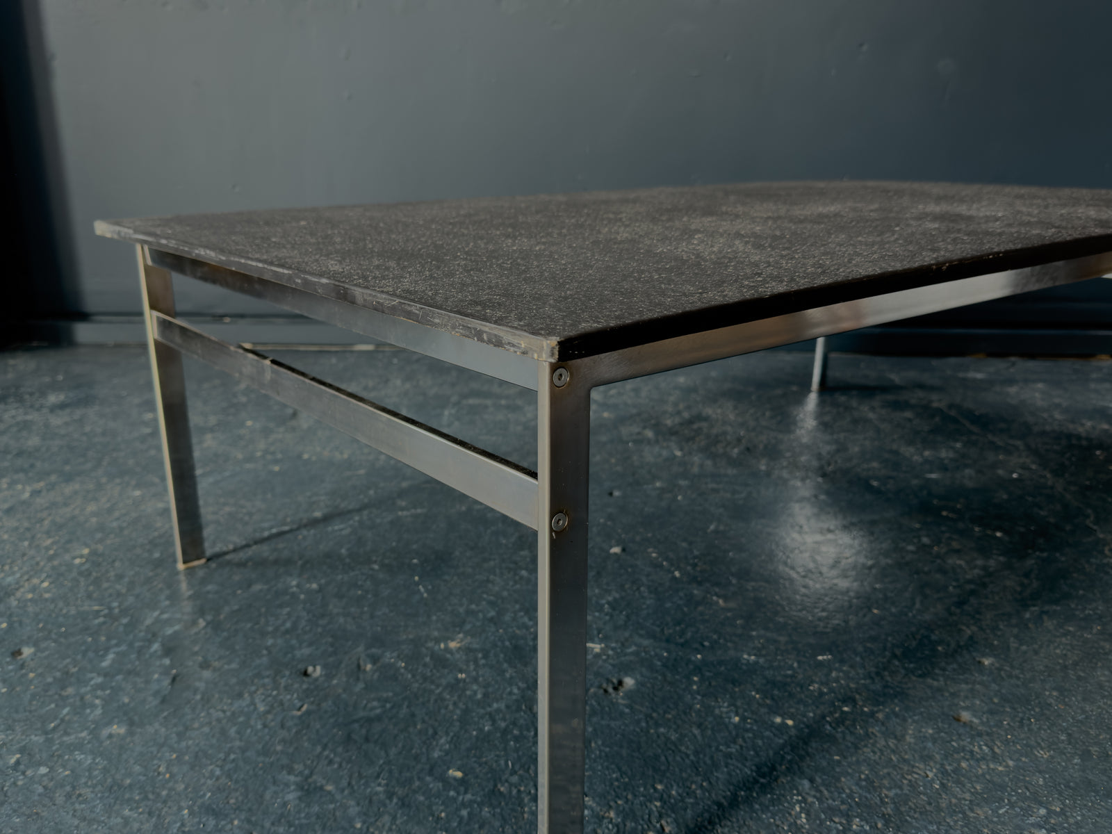 Stainless Steel Coffee Table with Granite Top