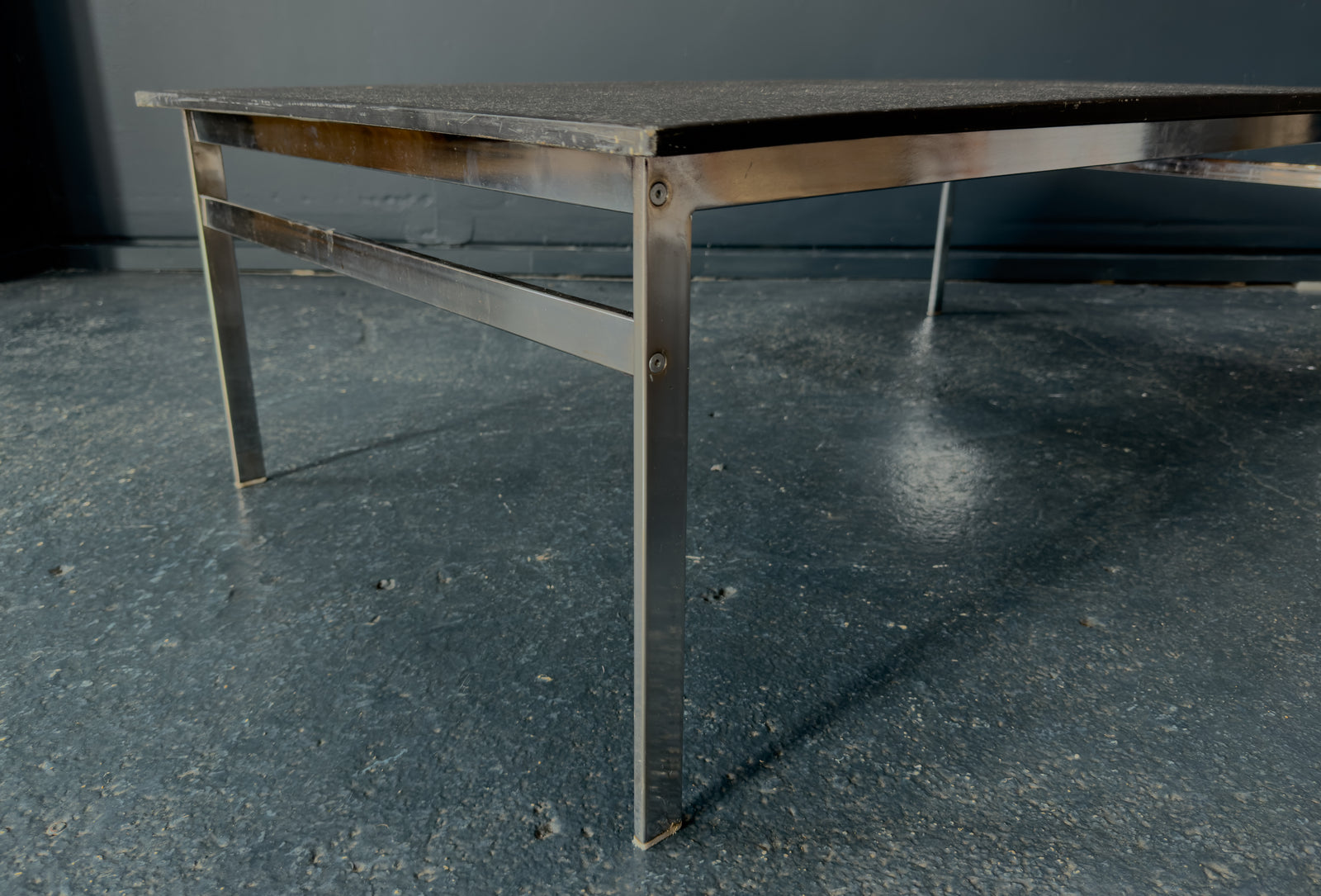 Stainless Steel Coffee Table with Granite Top