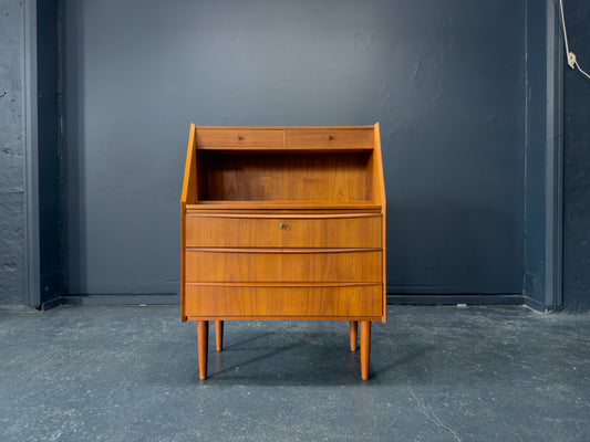 Teak Bureau with Writing Desk