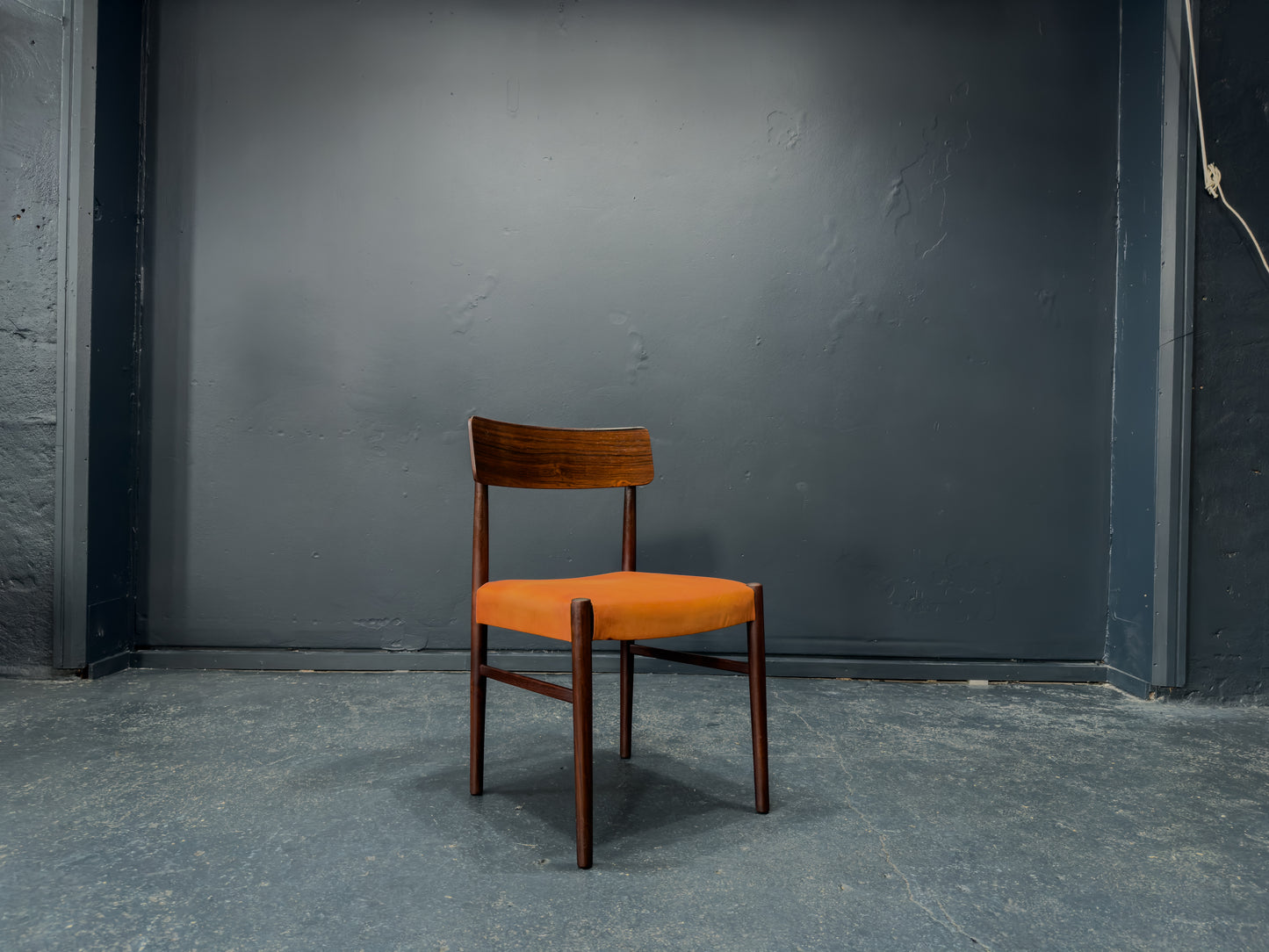 Set of 4 Rosewood and Leather Chairs