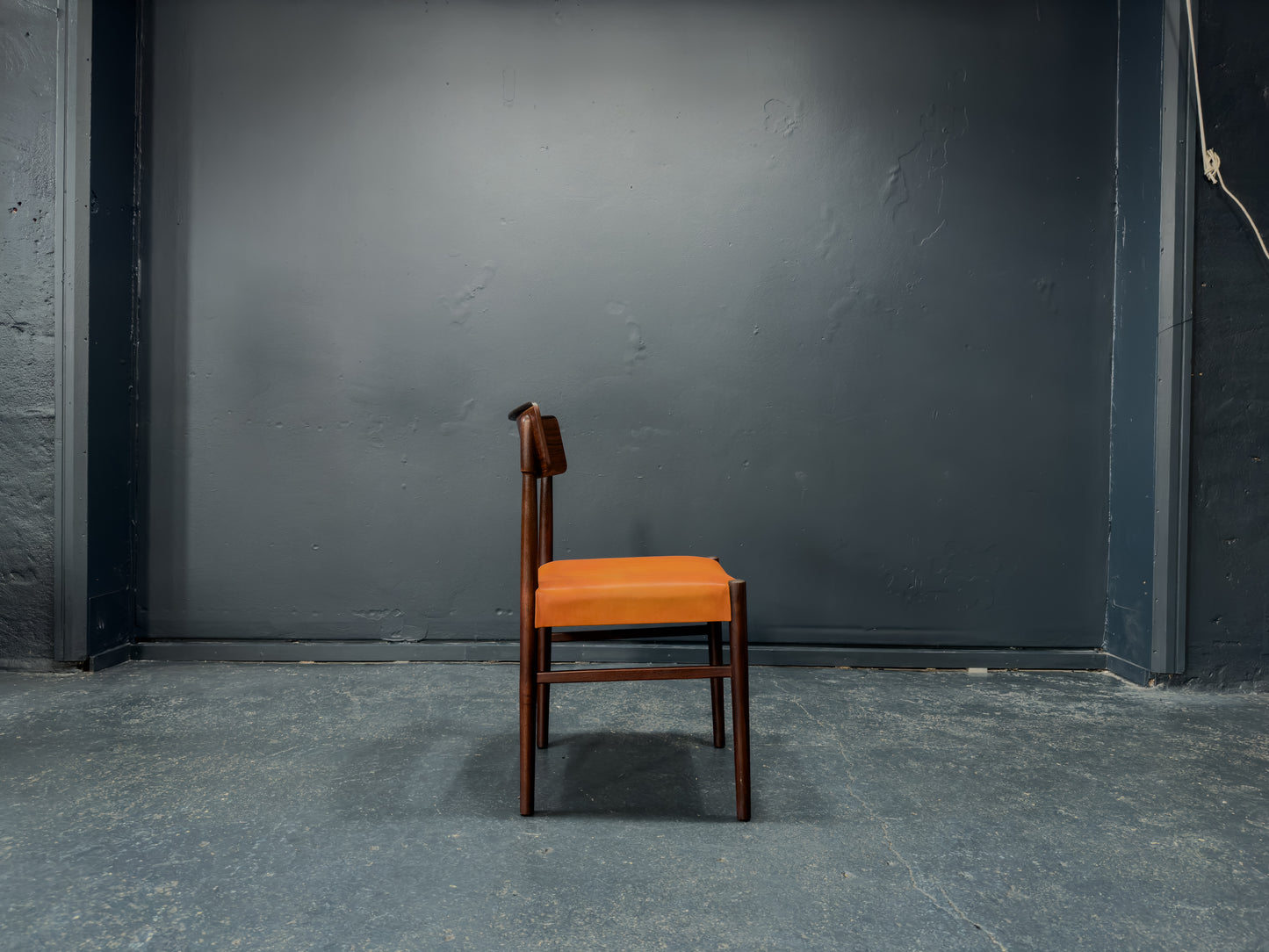 Set of 4 Rosewood and Leather Chairs