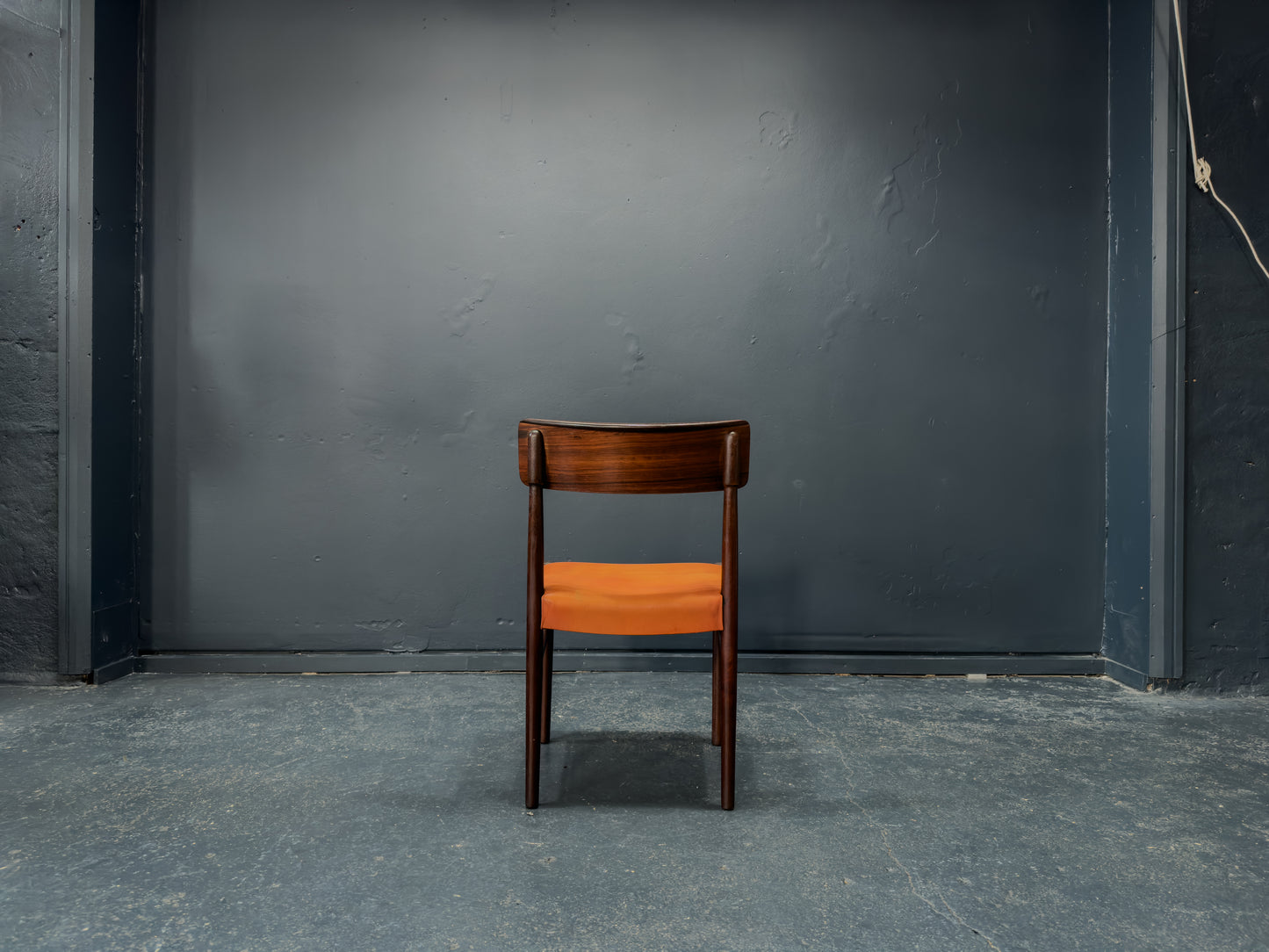 Set of 4 Rosewood and Leather Chairs