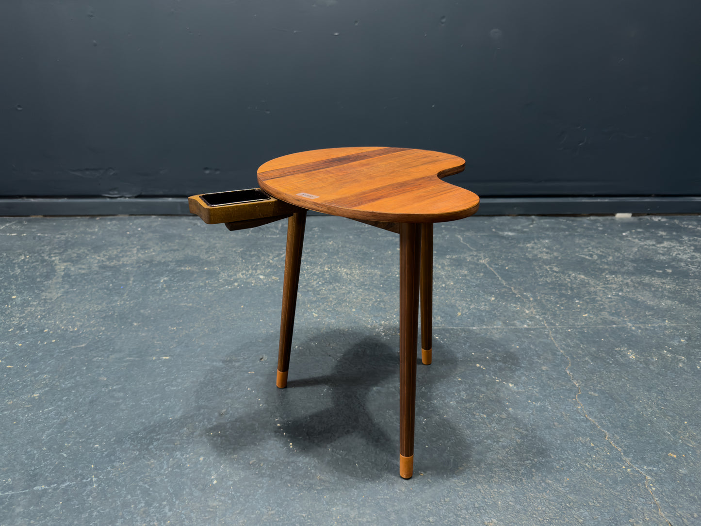 Kidney Shaped Side Table with Ashtray