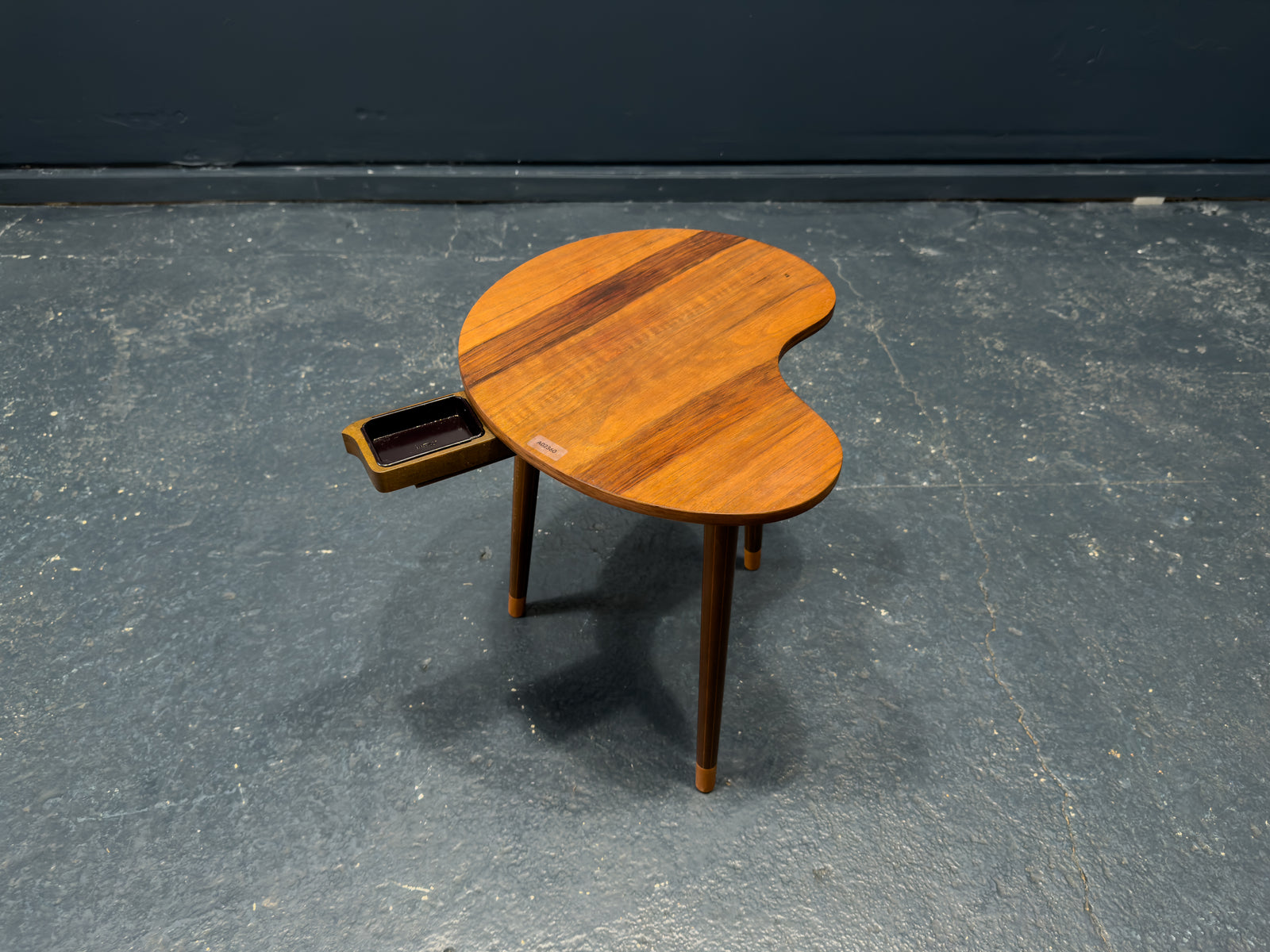Kidney Shaped Side Table with Ashtray