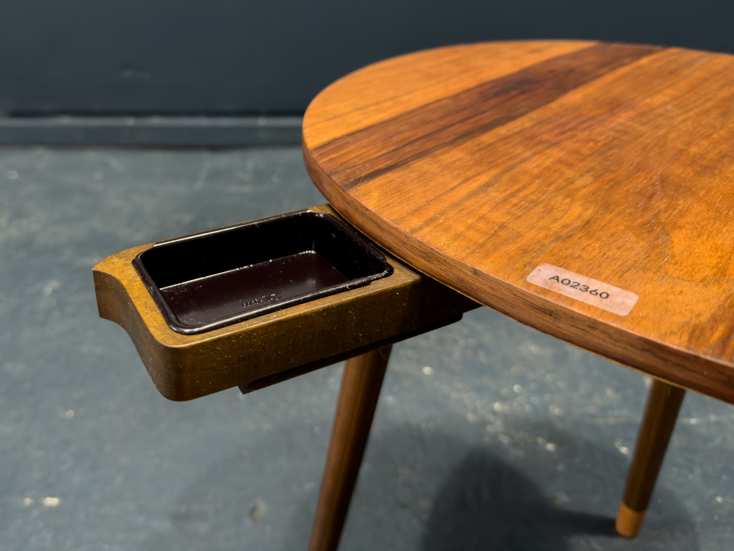 Kidney Shaped Side Table with Ashtray