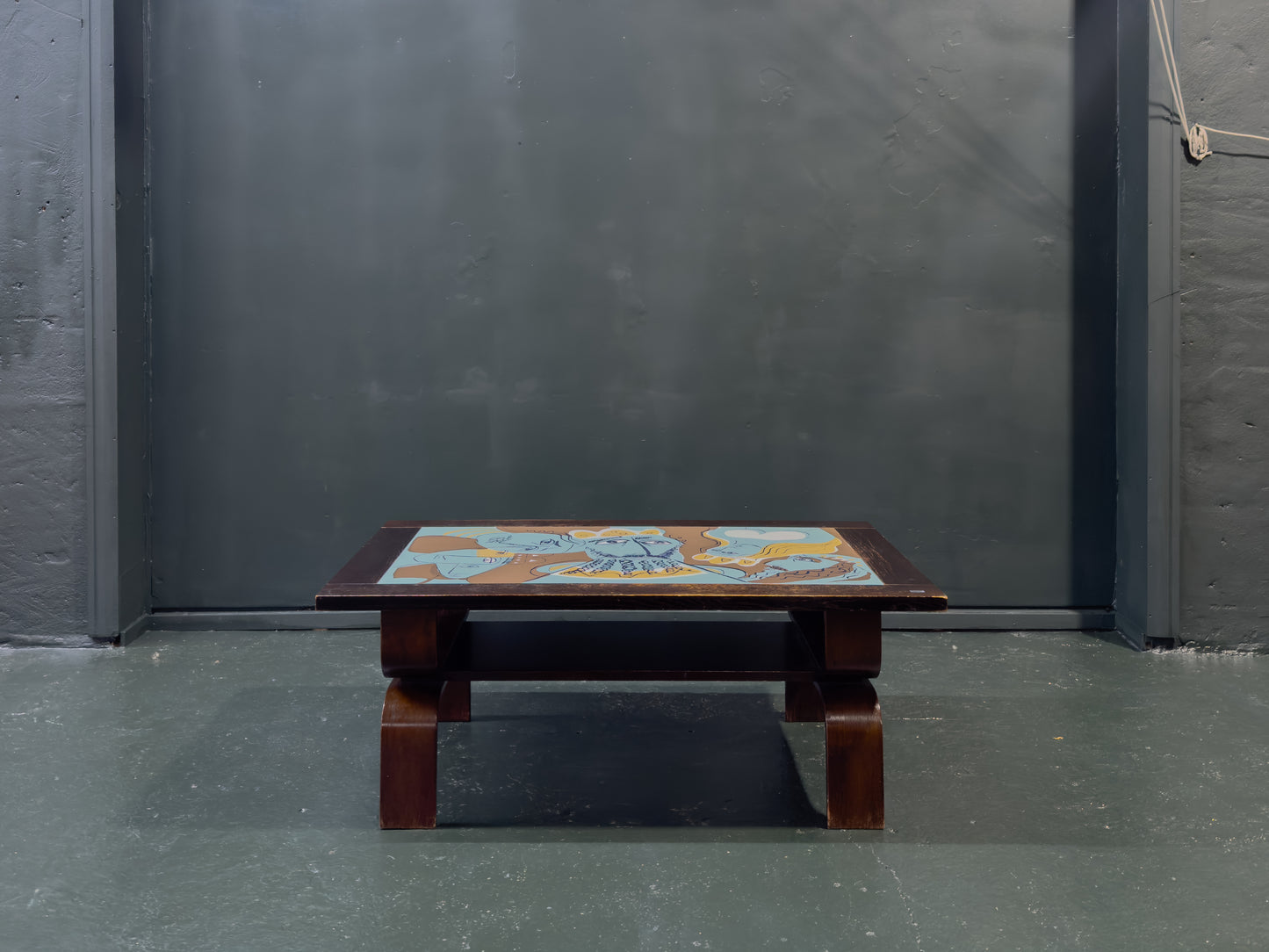 Coffee Table with Lennart Rosensohn Print
