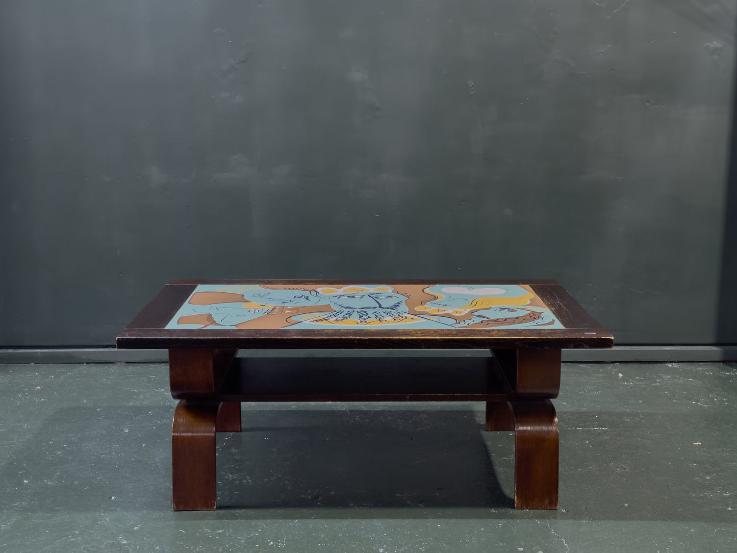 Coffee Table with Lennart Rosensohn Print