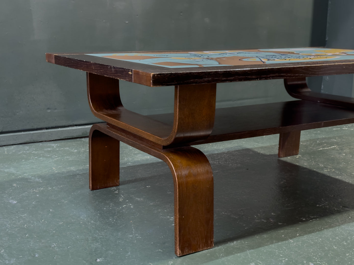 Coffee Table with Lennart Rosensohn Print