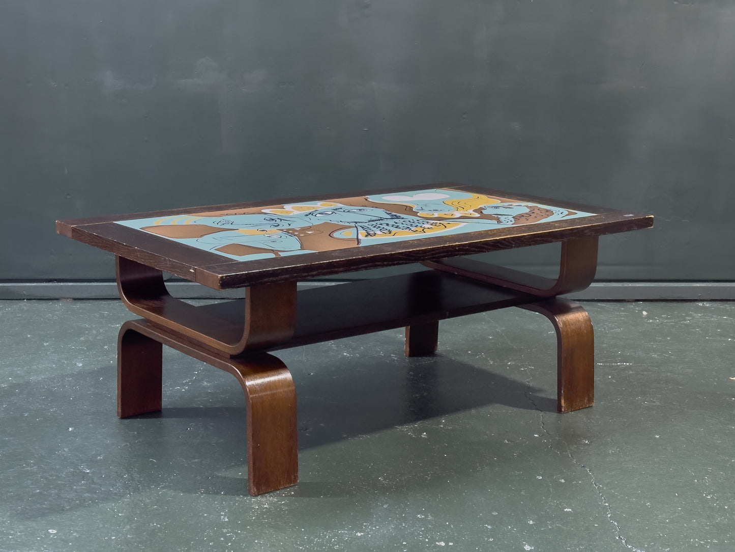 Coffee Table with Lennart Rosensohn Print