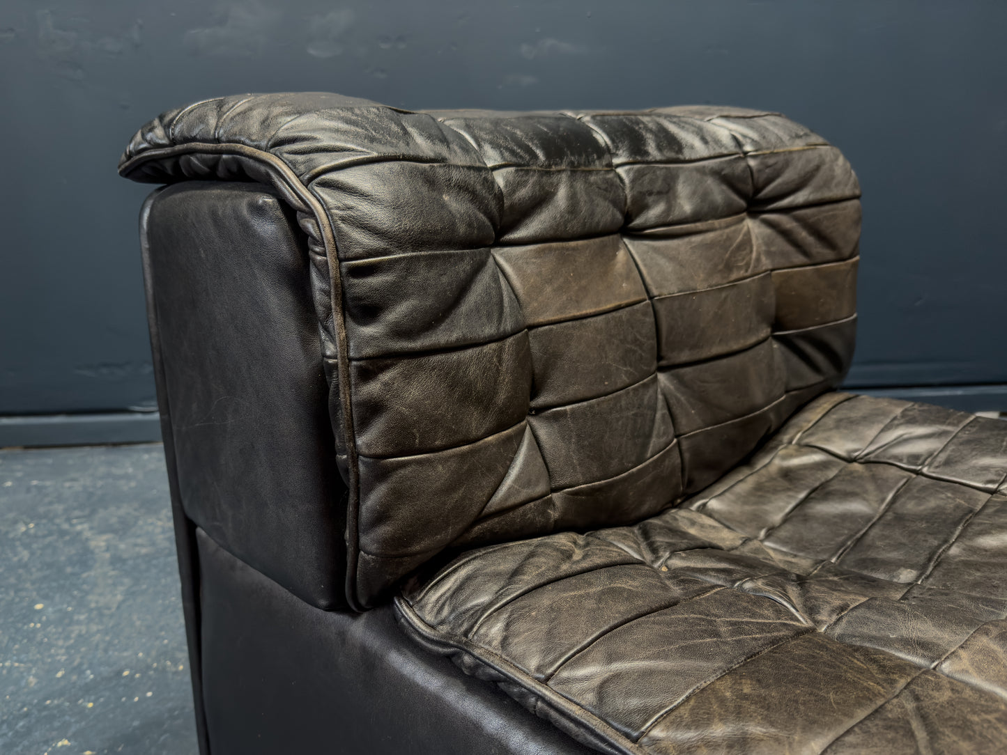 De Sede Black Leather Armchair