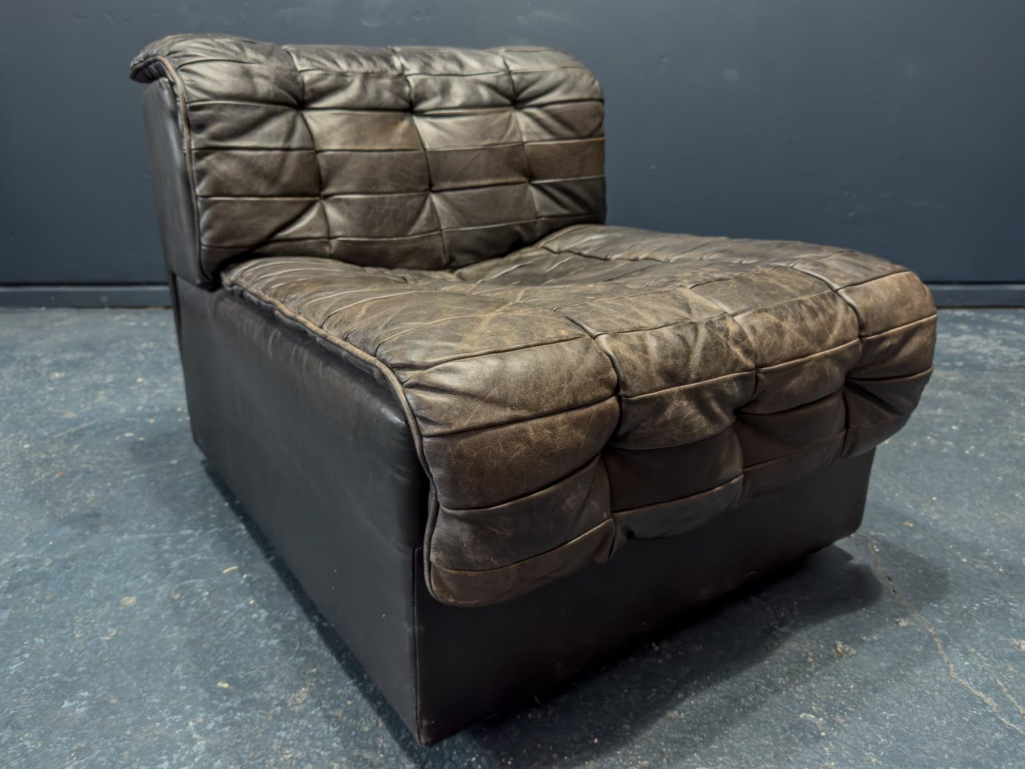 De Sede Black Leather Armchair