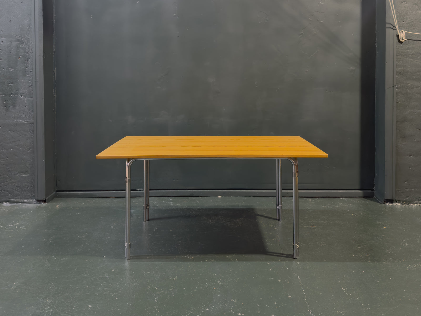 Pine and Chrome Dining Table