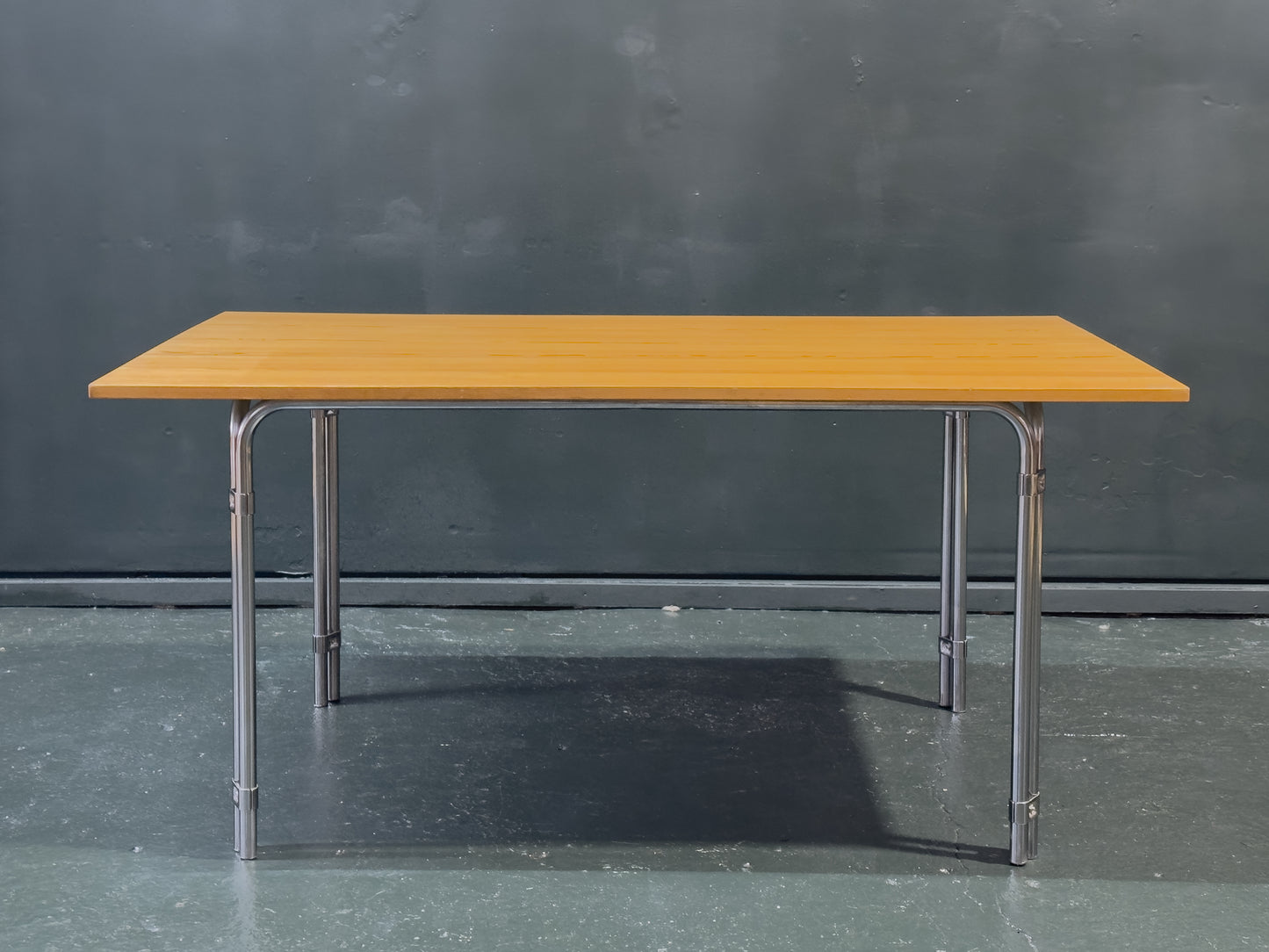 Pine and Chrome Dining Table