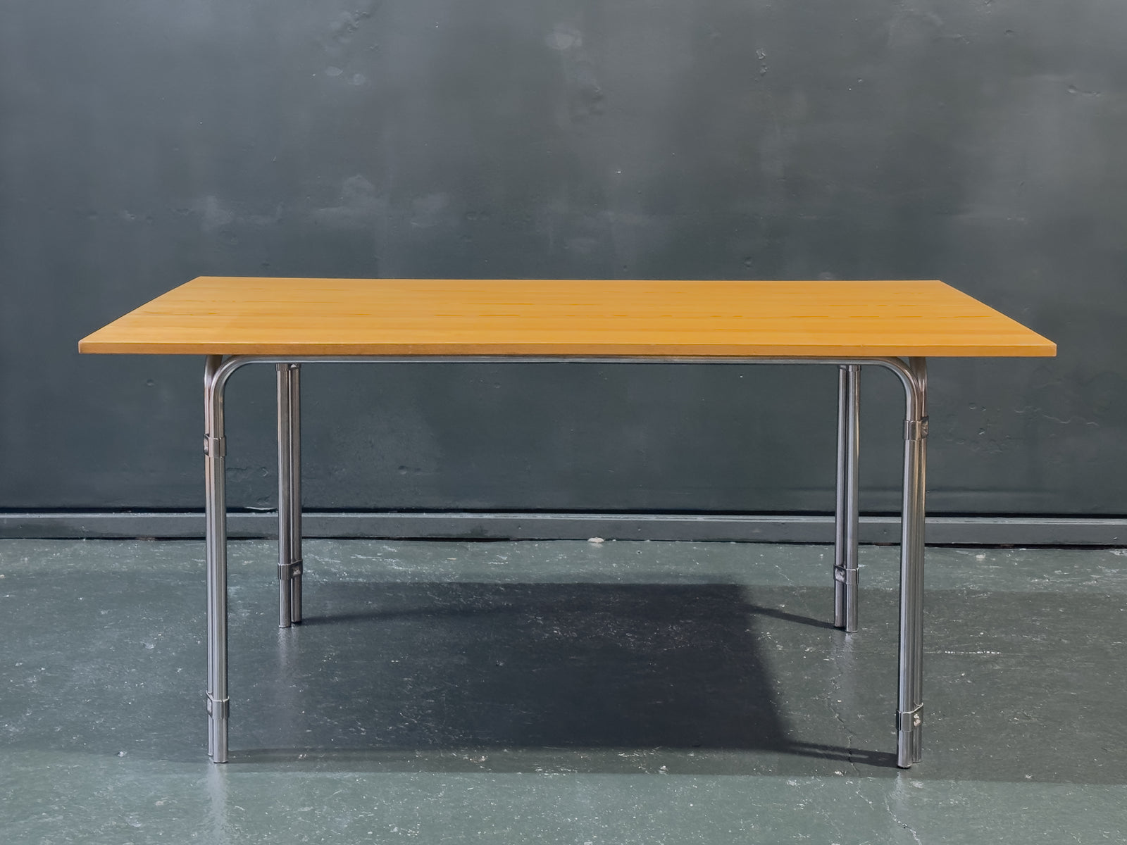 Pine and Chrome Dining Table