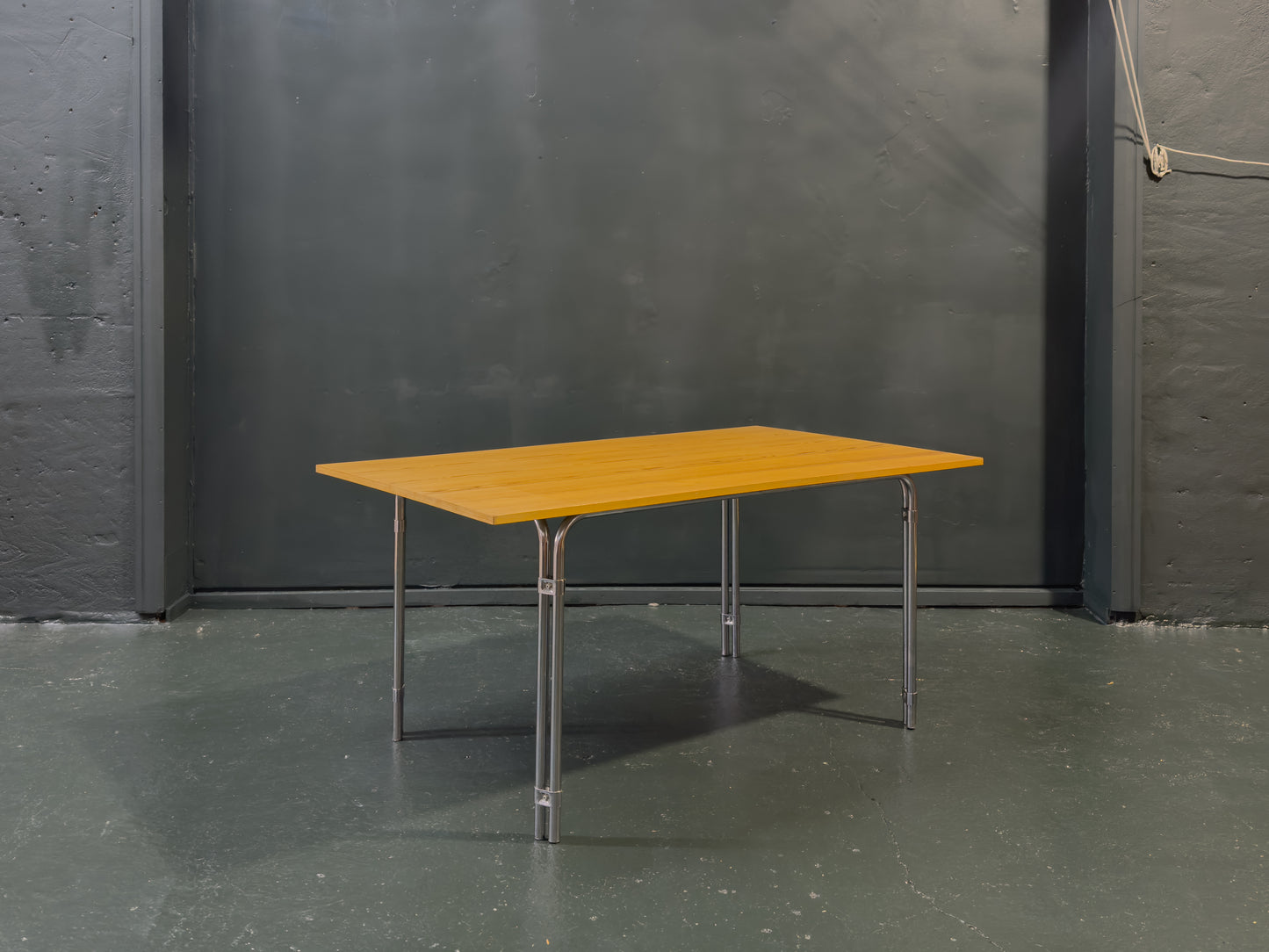 Pine and Chrome Dining Table