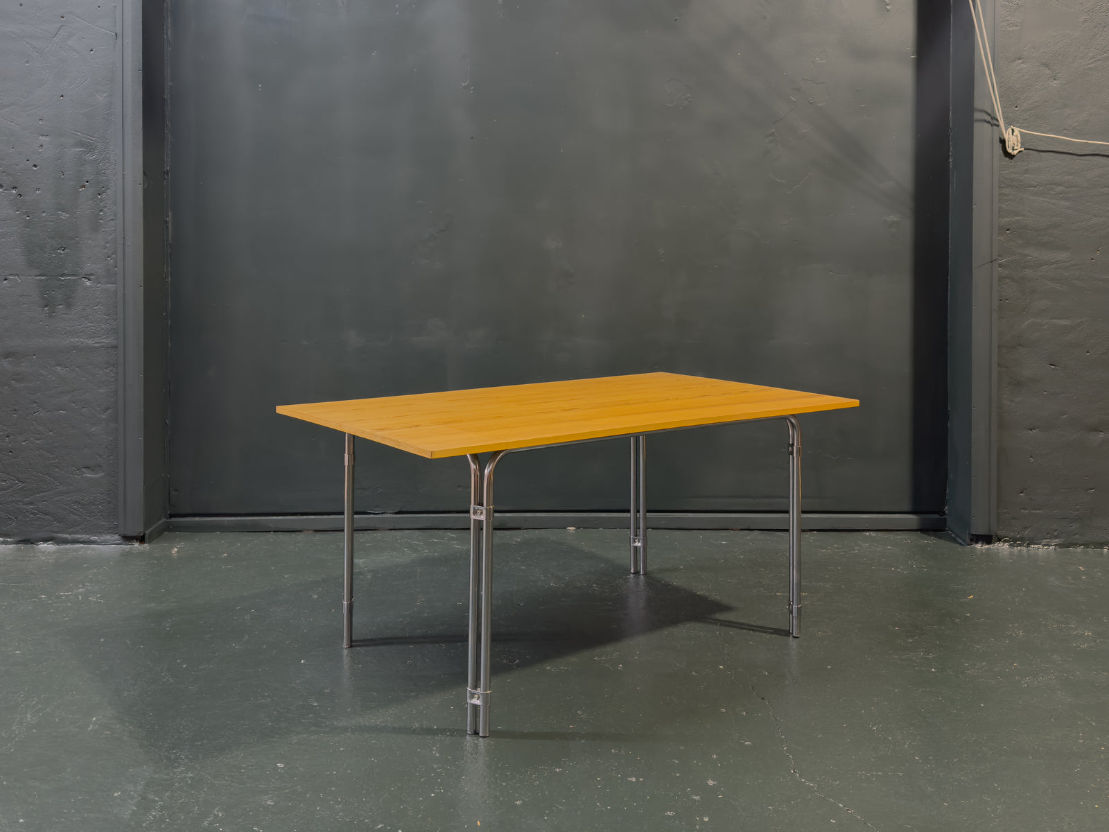 Pine and Chrome Dining Table