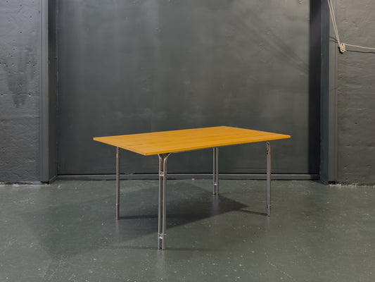 Pine and Chrome Dining Table