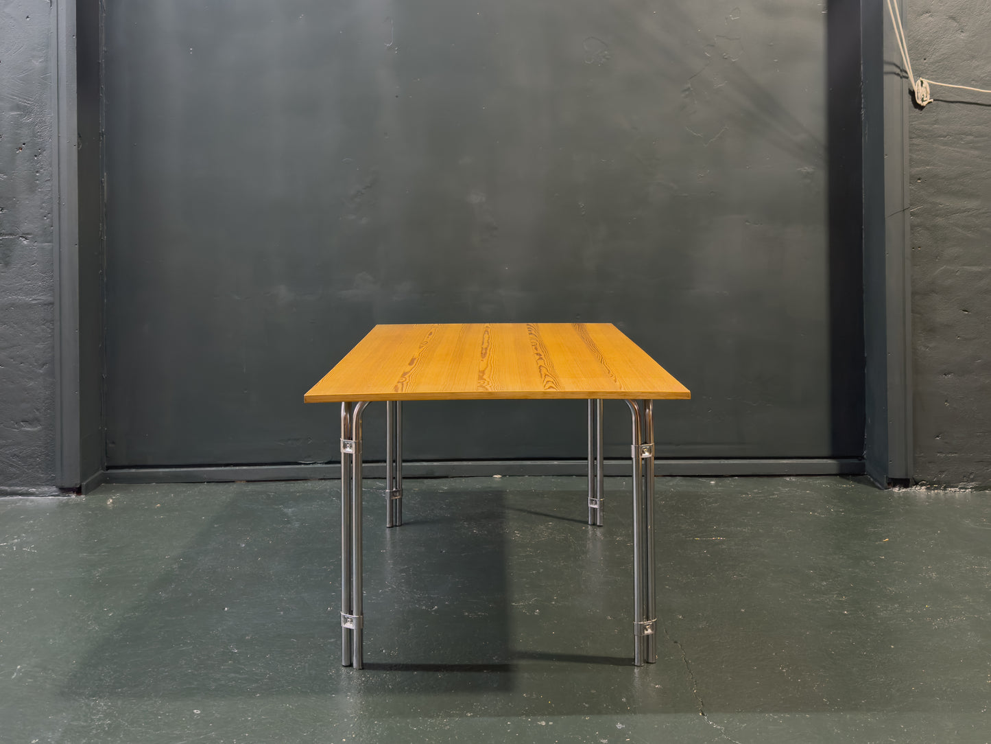 Pine and Chrome Dining Table