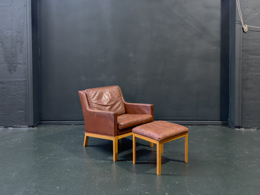 Easy Chair Model 39 and Stool by Kai Lyngfeldt Larsen & Soren Willadsen