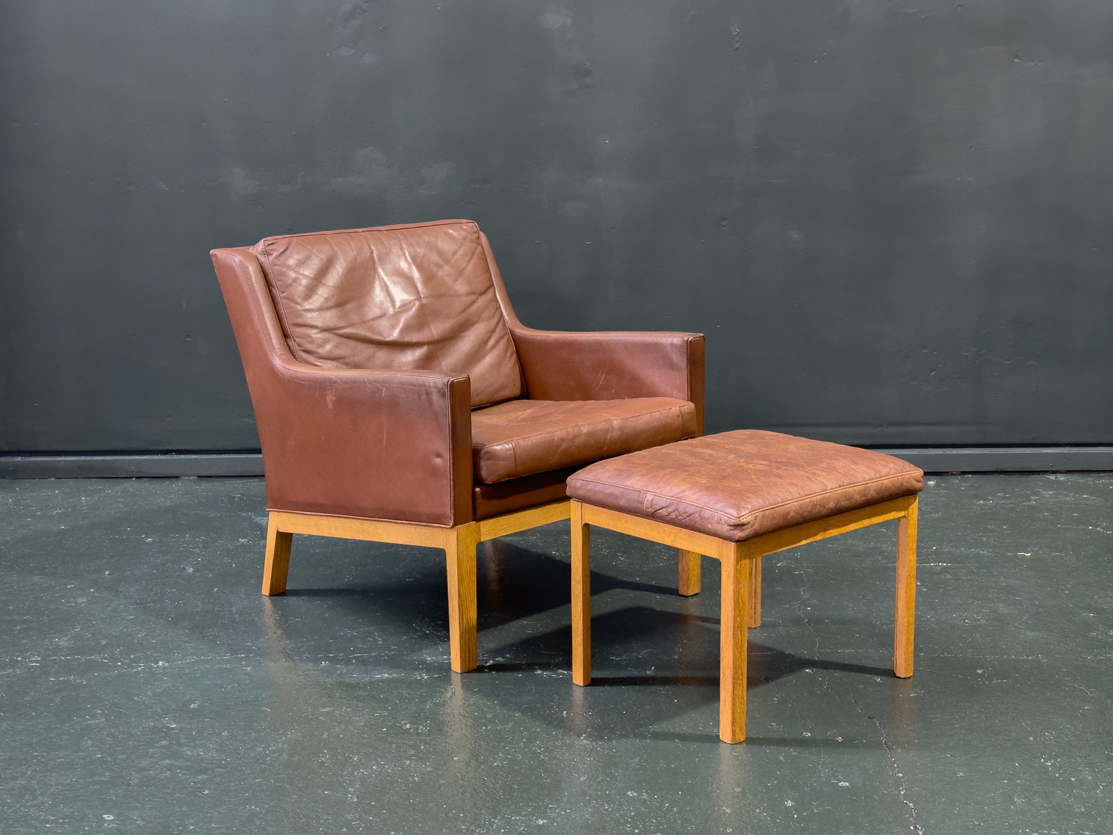 Easy Chair Model 39 and Stool by Kai Lyngfeldt Larsen & Soren Willadsen