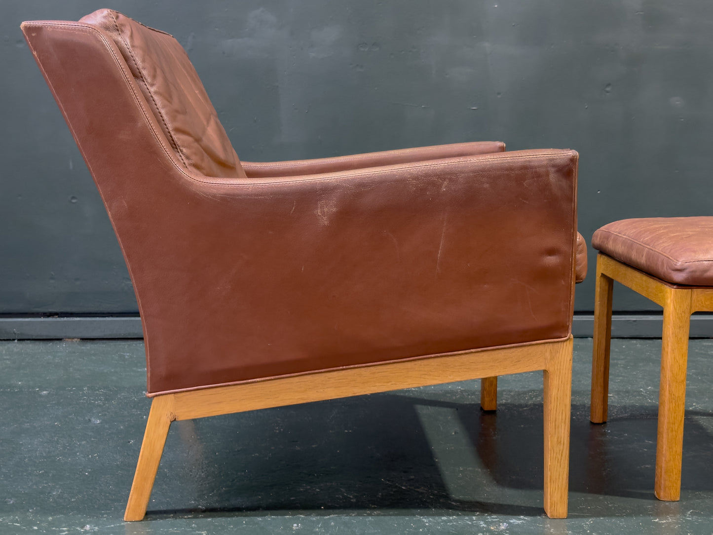 Easy Chair Model 39 and Stool by Kai Lyngfeldt Larsen & Soren Willadsen