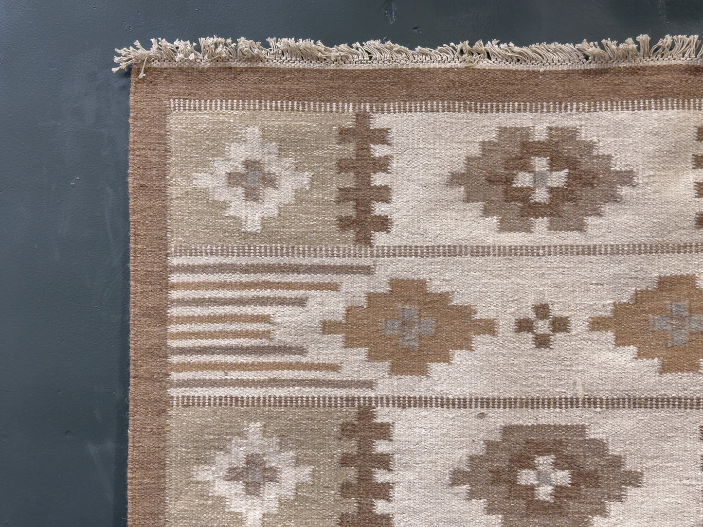 Beige Flat Weave Rug