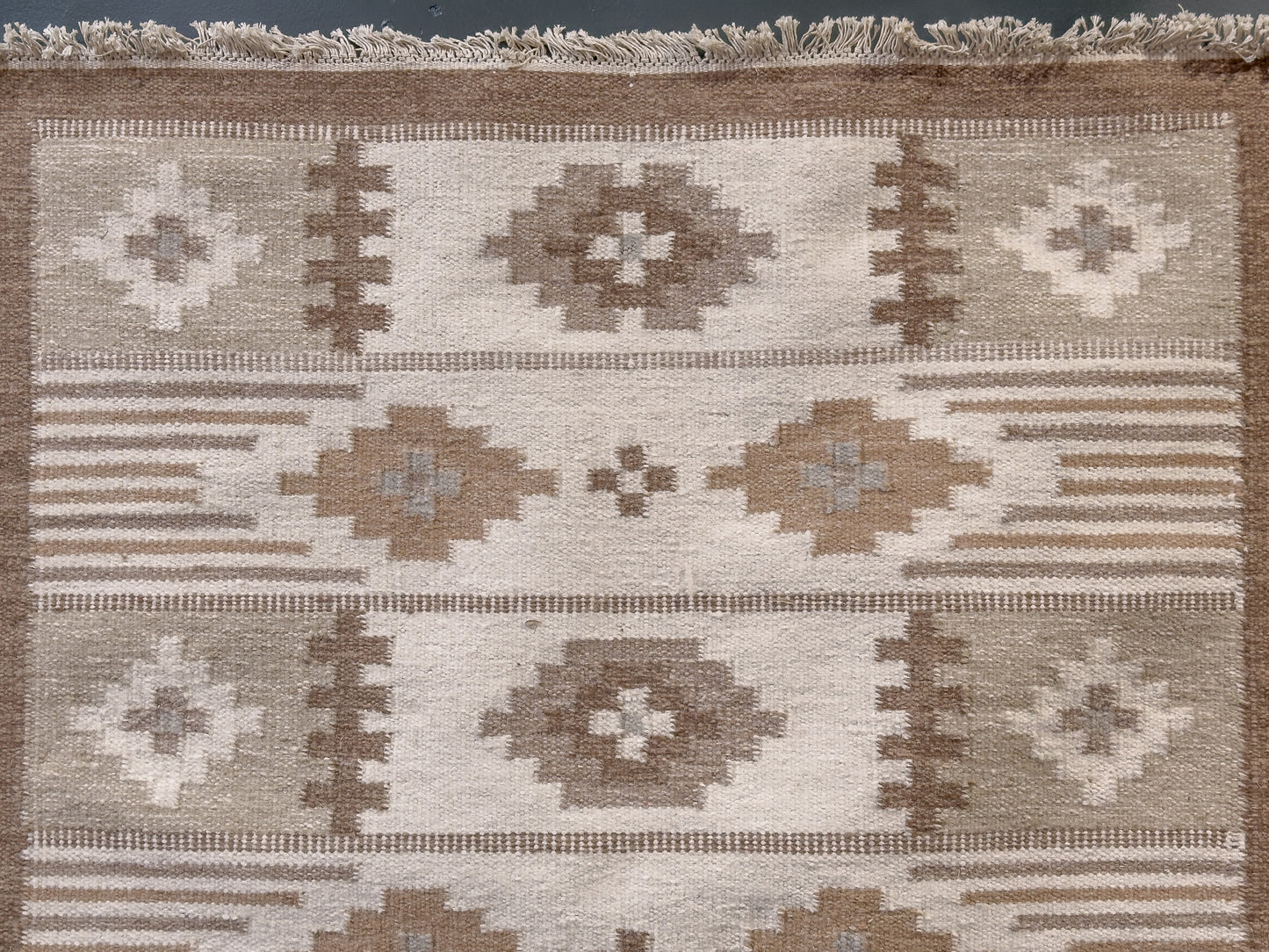 Beige Flat Weave Rug
