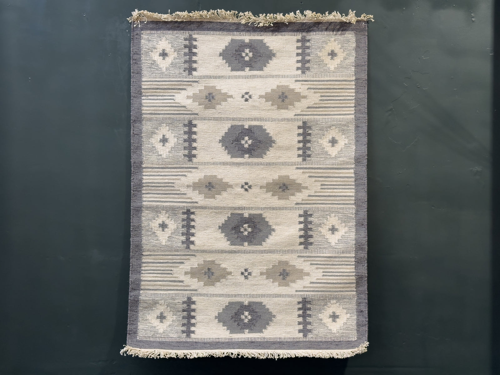 Grey Flat Weave Rug
