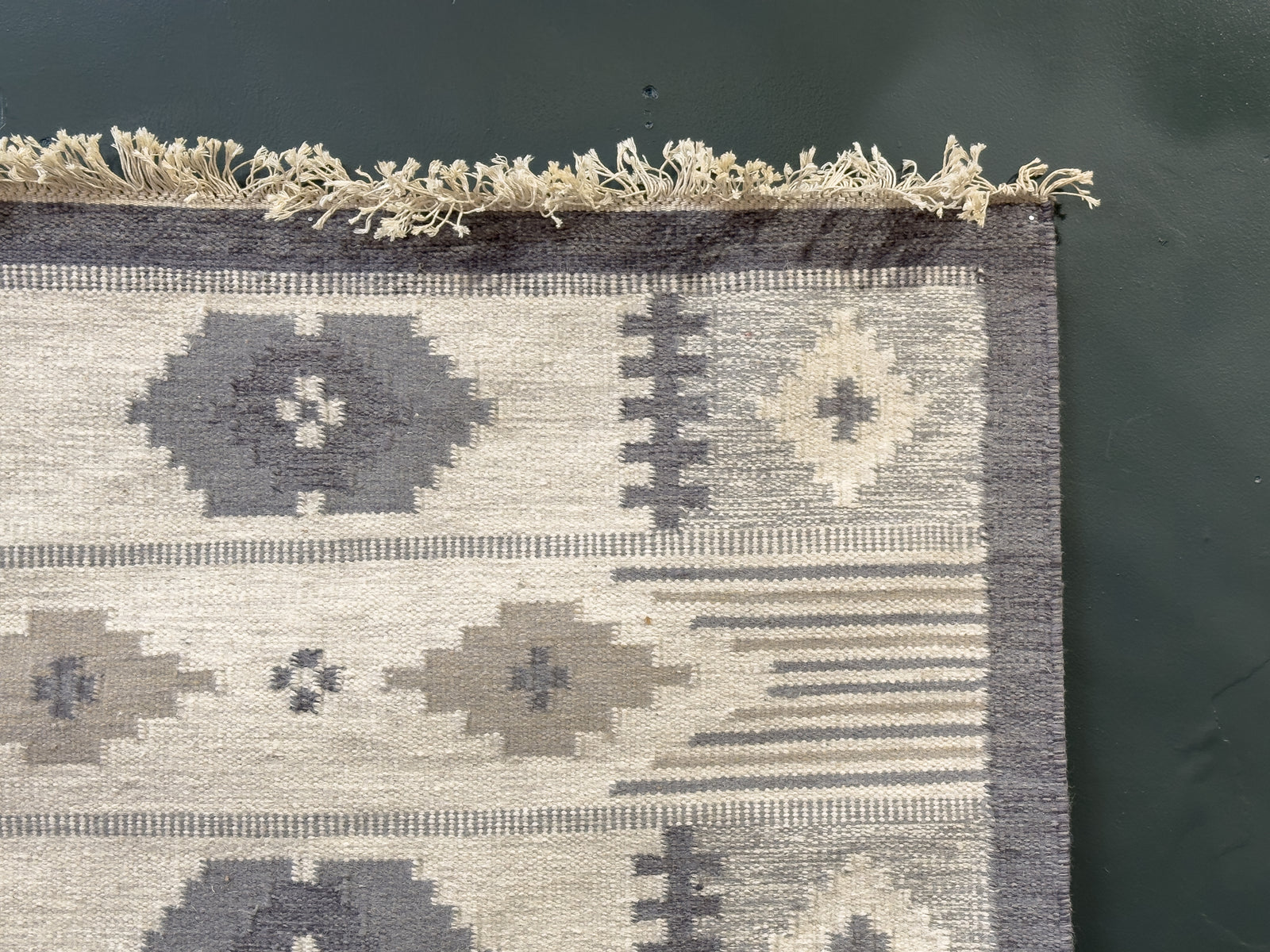 Grey Flat Weave Rug
