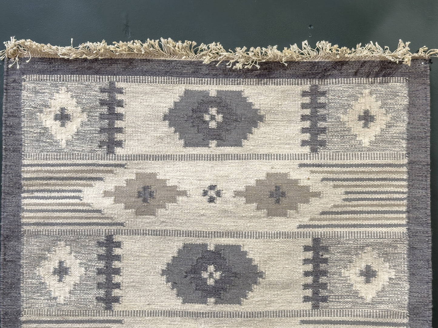 Grey Flat Weave Rug