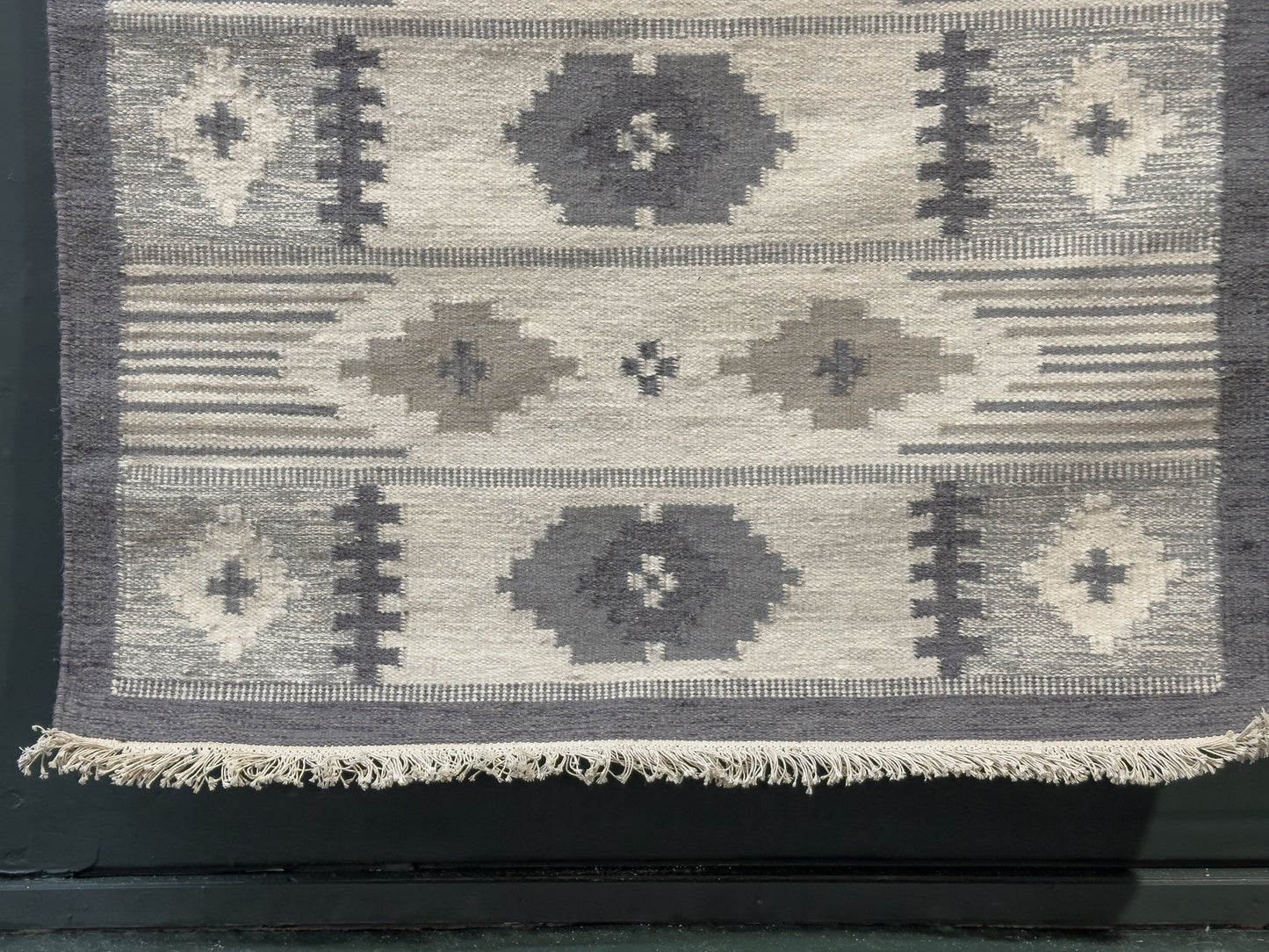 Grey Flat Weave Rug