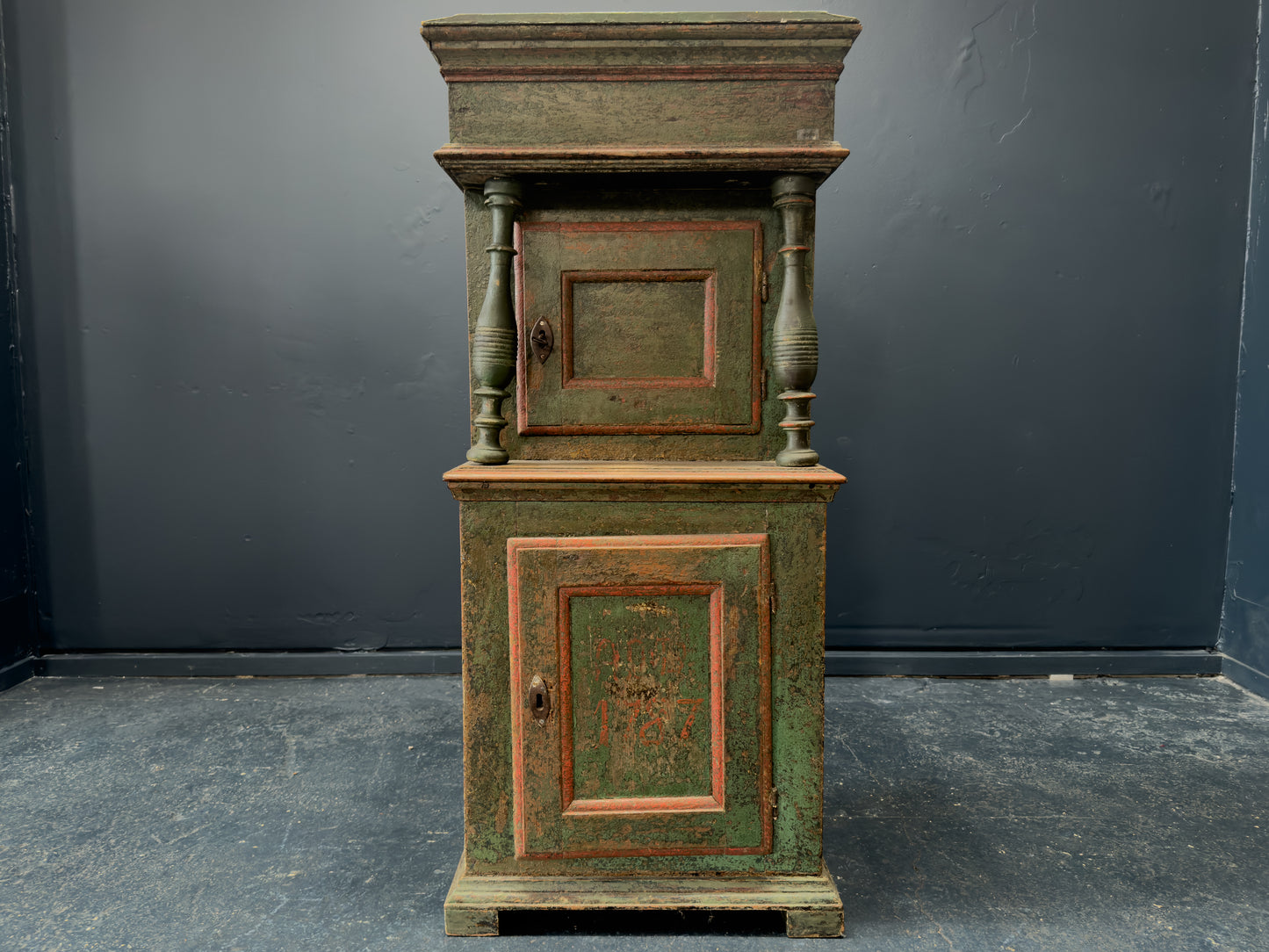 Danish Green Folk Cabinet