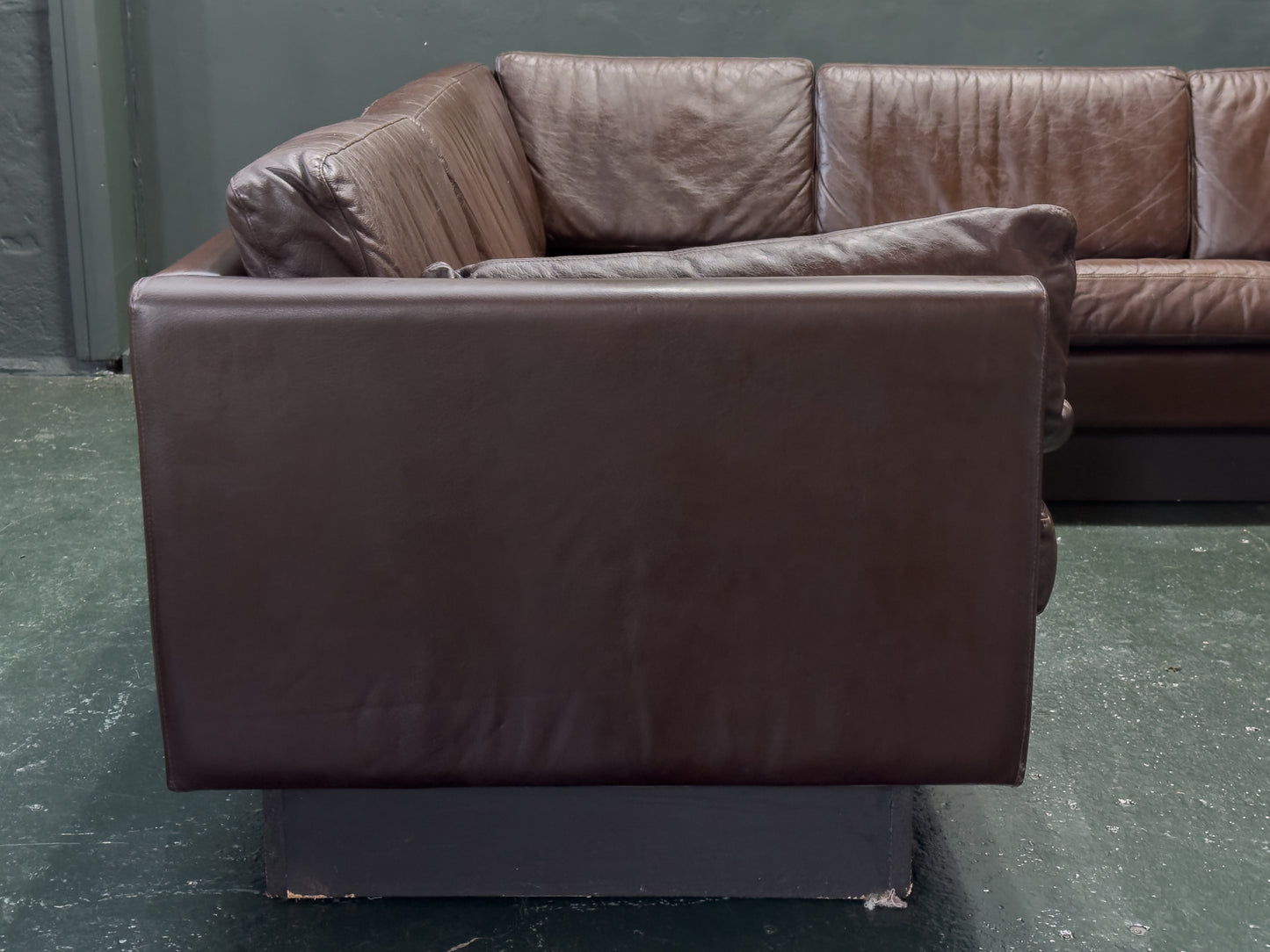 Brown Leather Corner Sofa by Thams Denmark