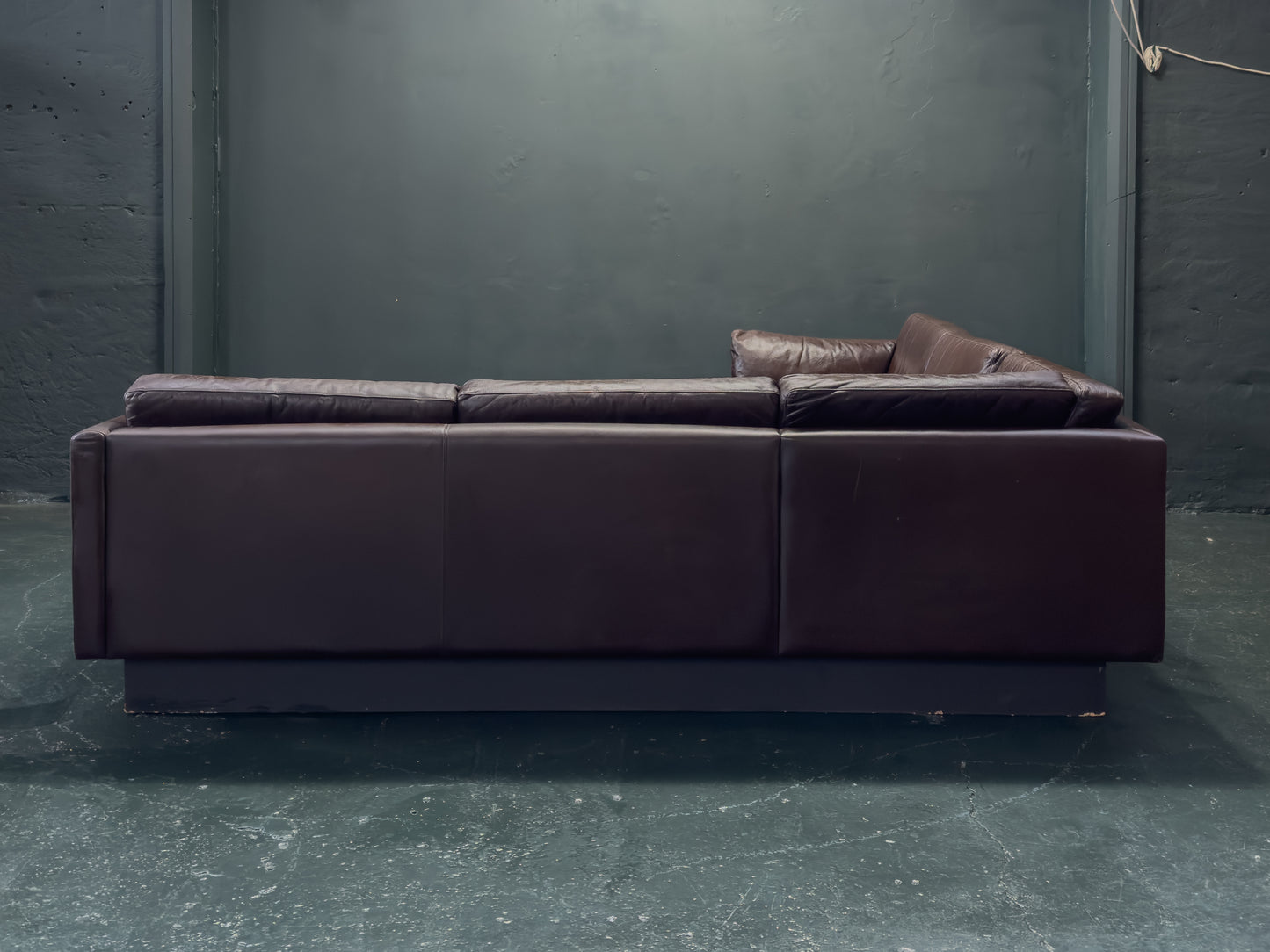 Brown Leather Corner Sofa by Thams Denmark