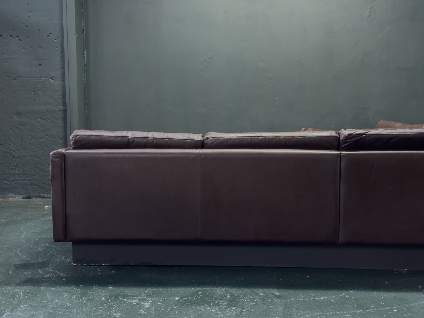 Brown Leather Corner Sofa by Thams Denmark