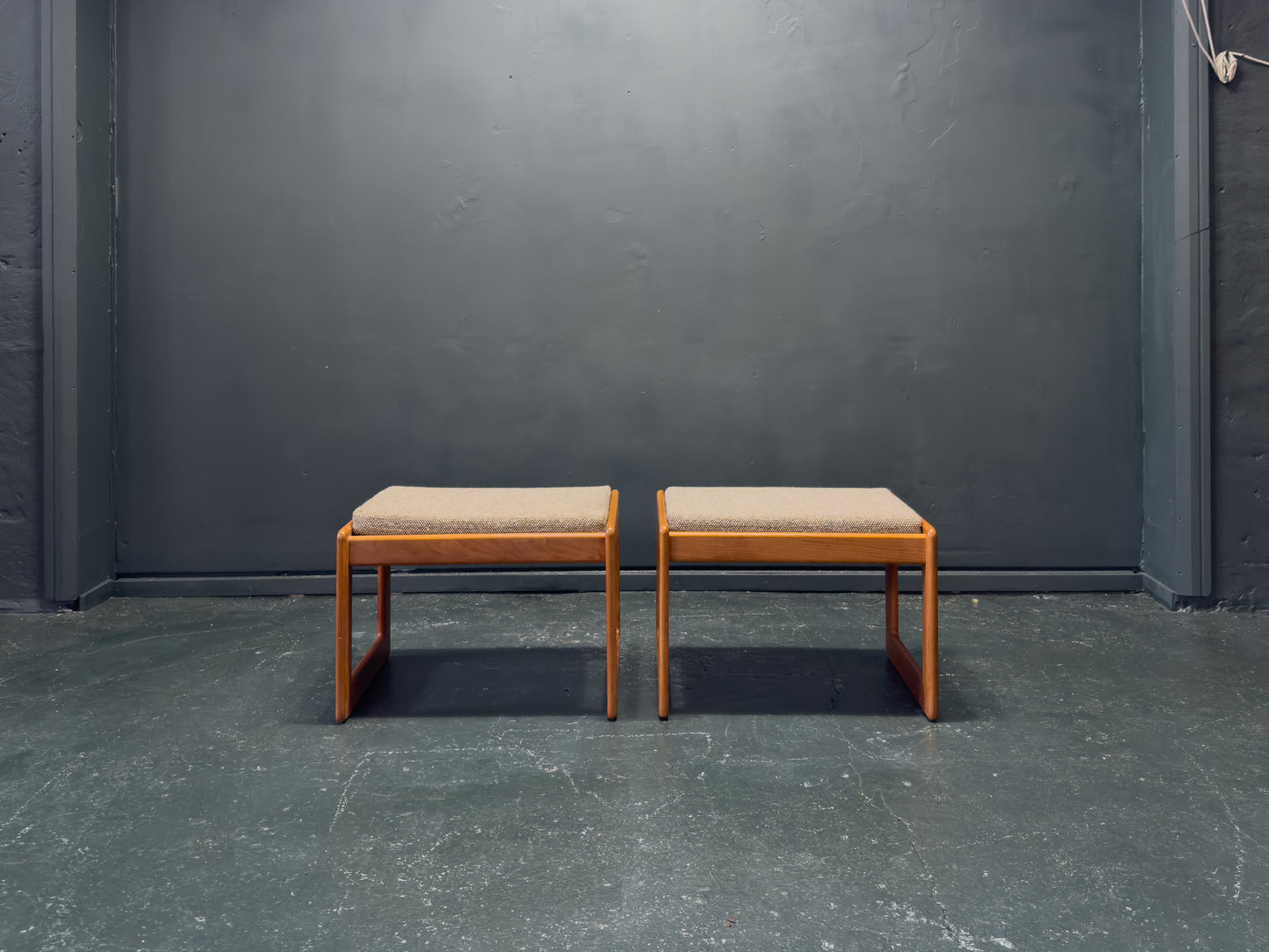 Teak Footstool by Komfort