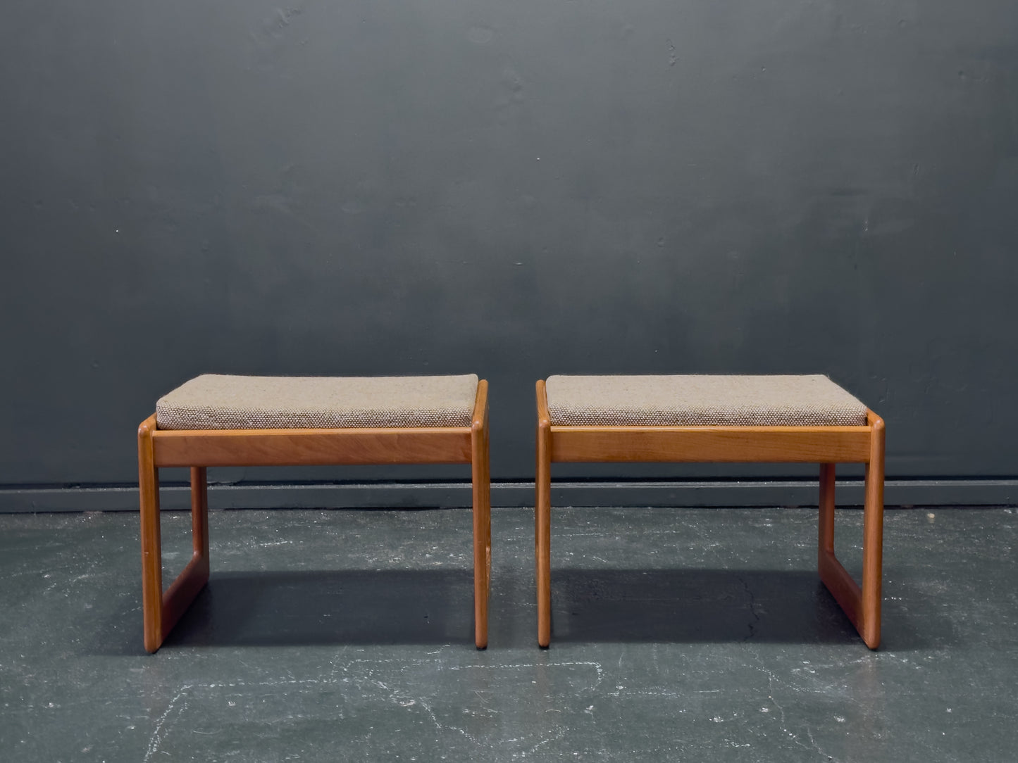 Teak Footstool by Komfort