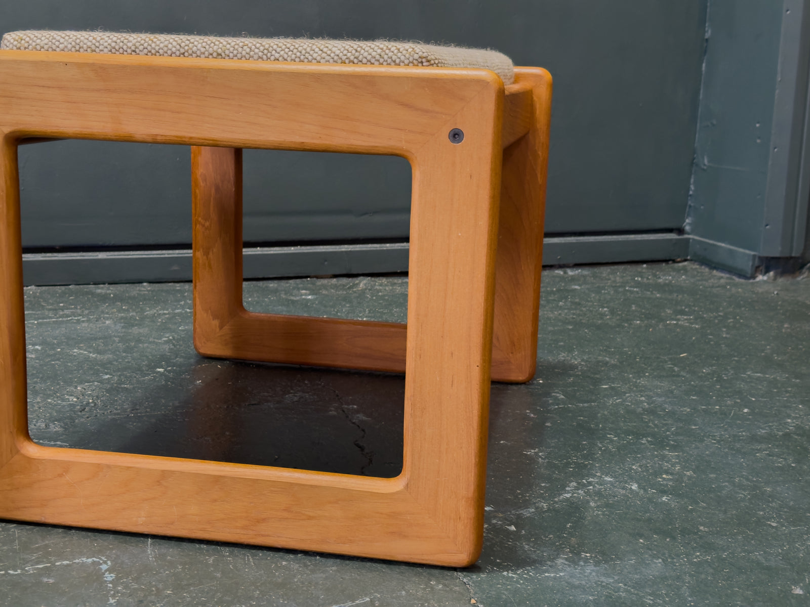 Teak Footstool by Komfort