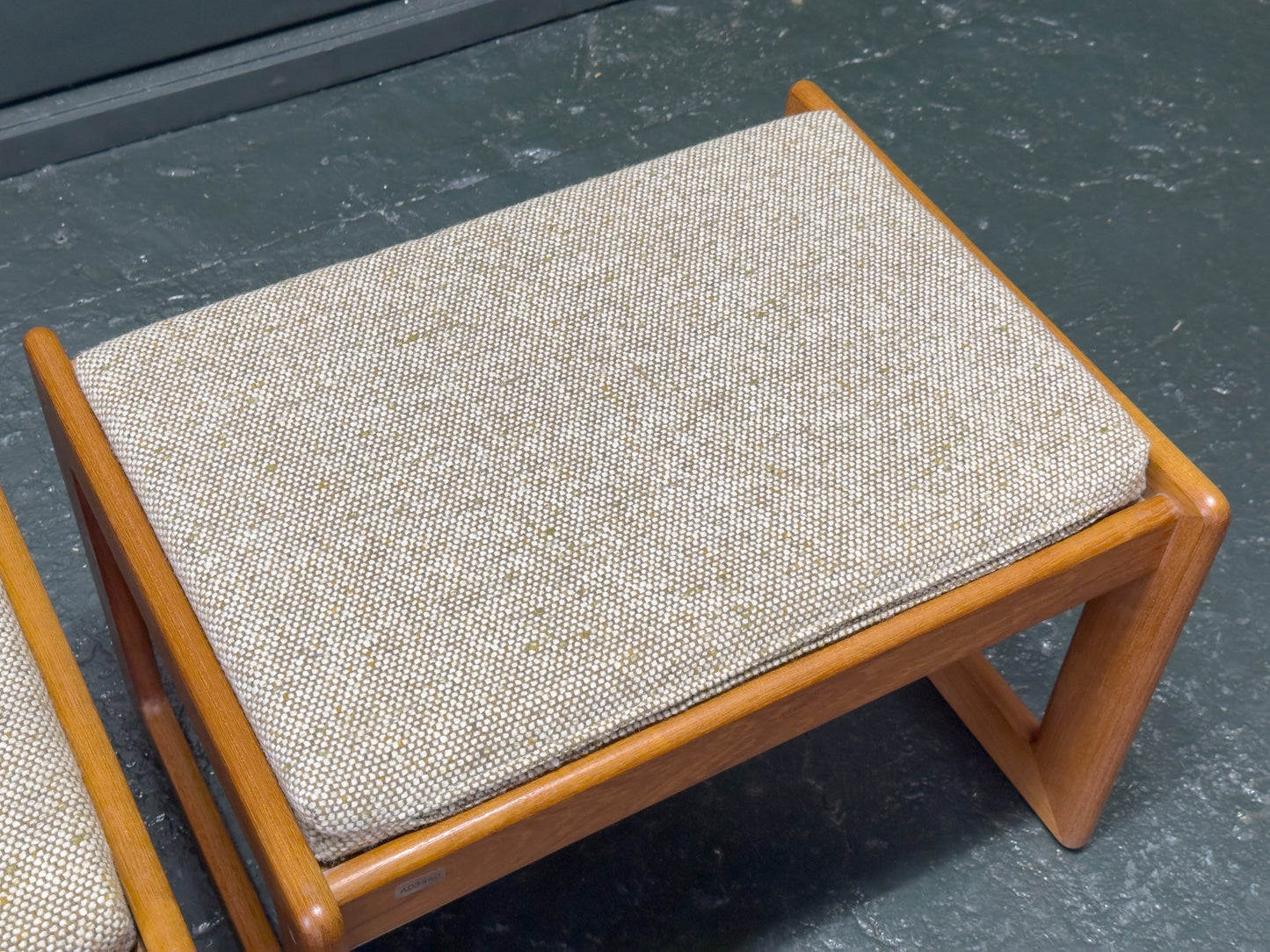 Teak Footstool by Komfort
