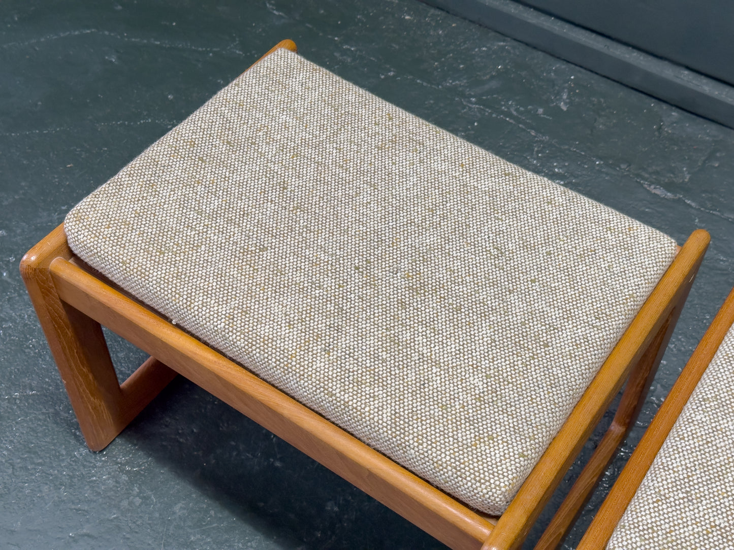 Teak Footstool by Komfort