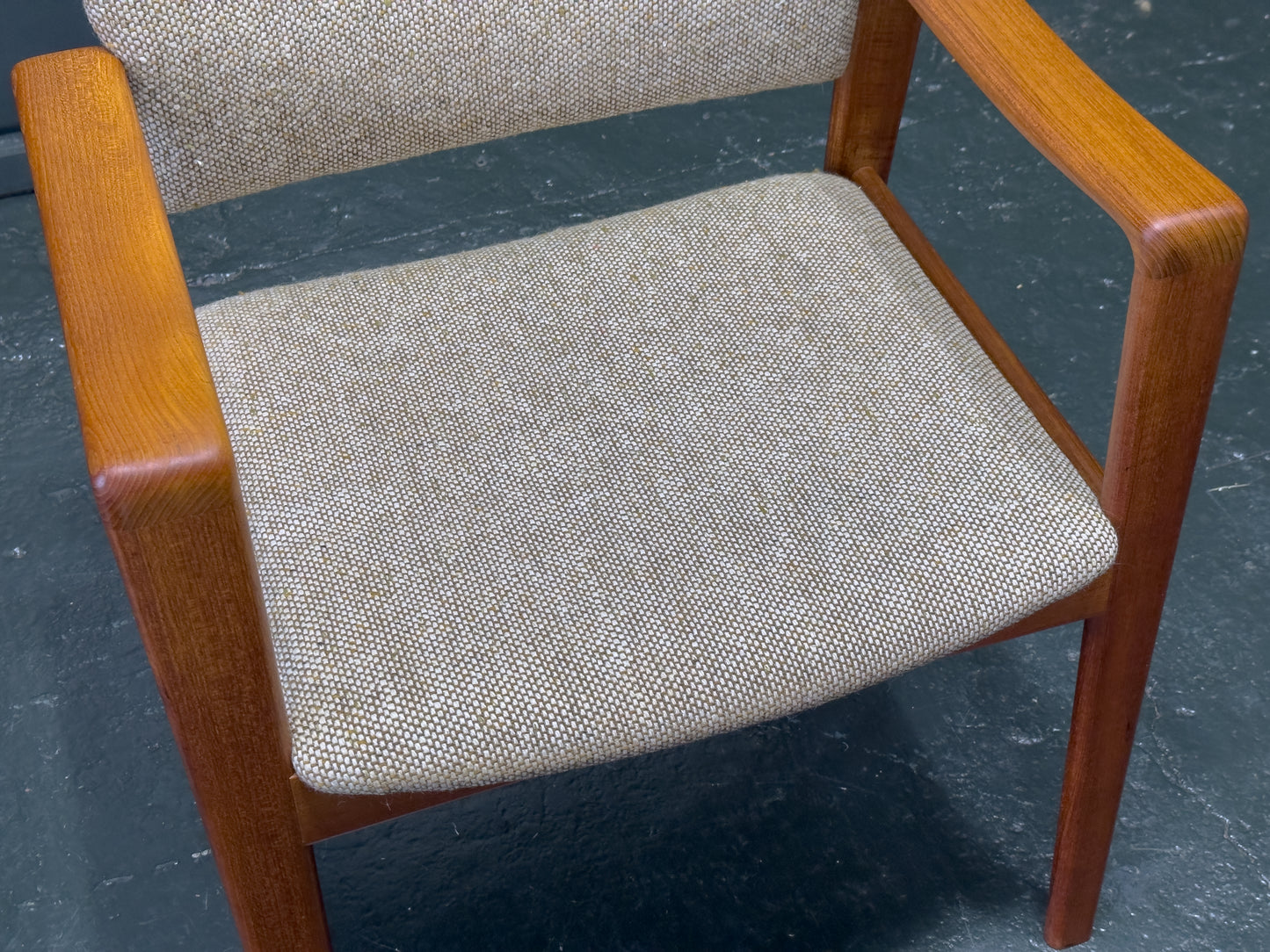 Upholstered Teak Chair by Komfort