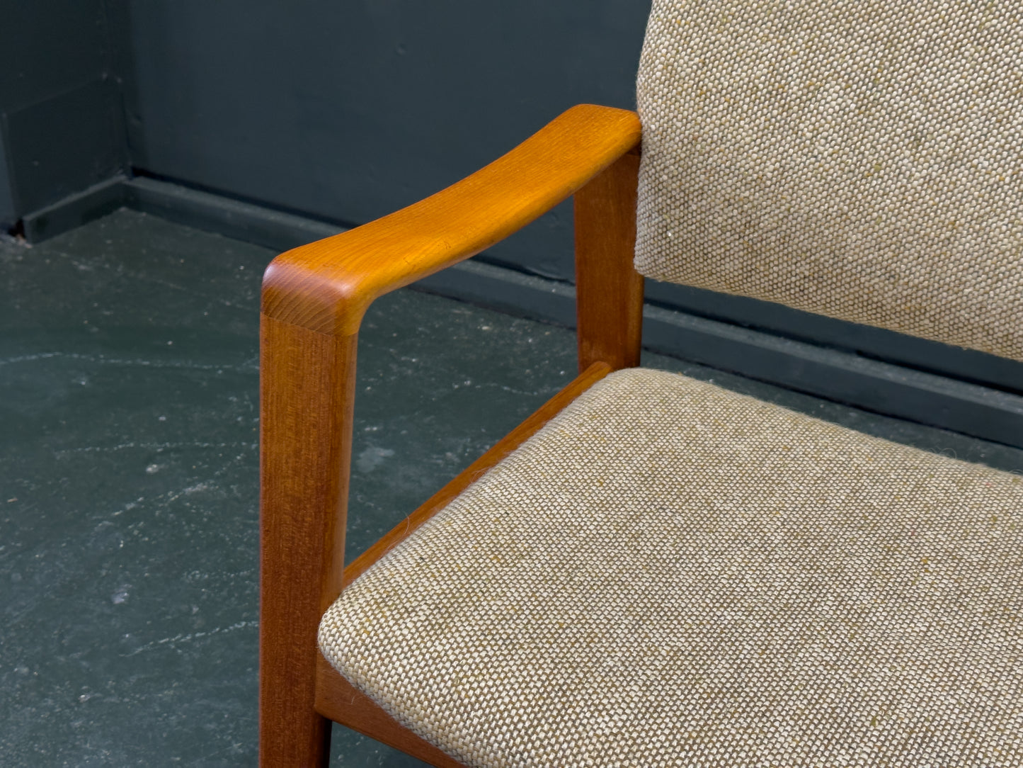 Upholstered Teak Chair by Komfort