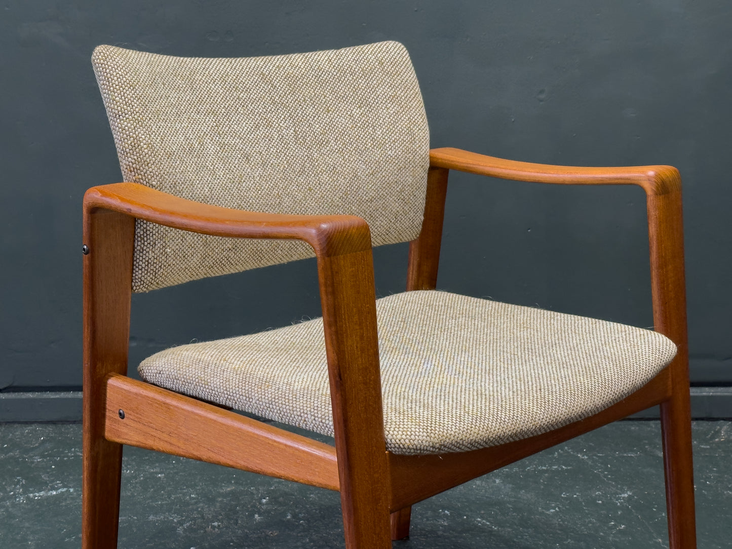 Upholstered Teak Chair by Komfort