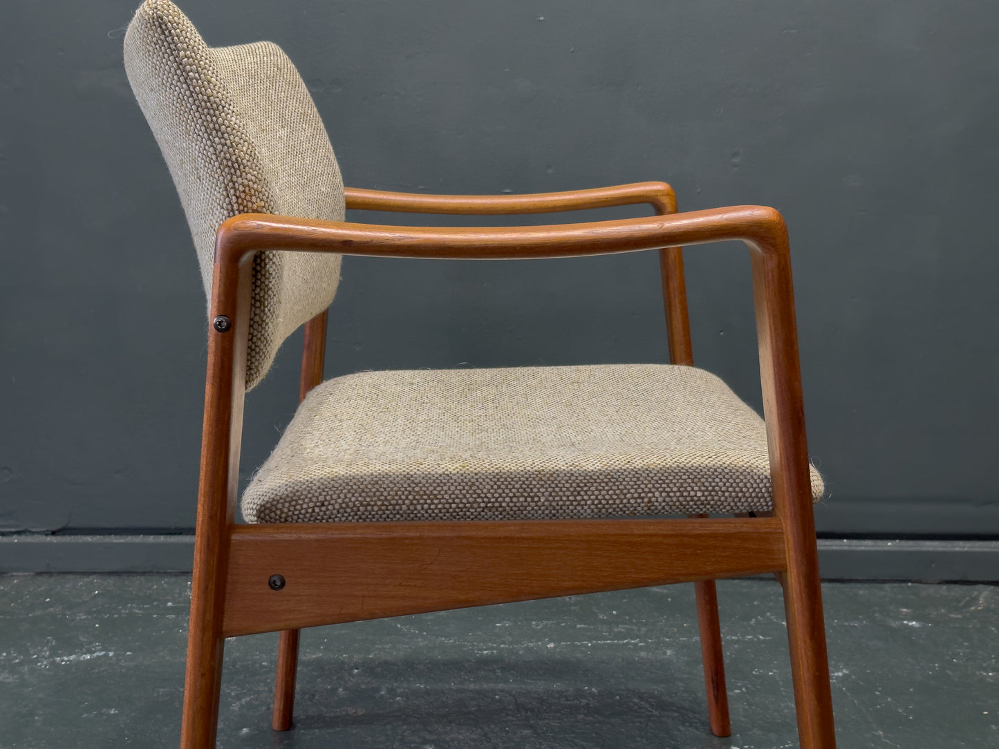 Upholstered Teak Chair by Komfort