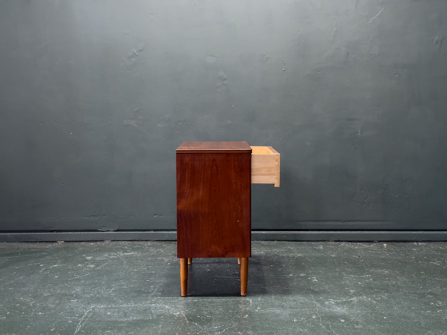 Teak Chest of Drawers with Circular Handles