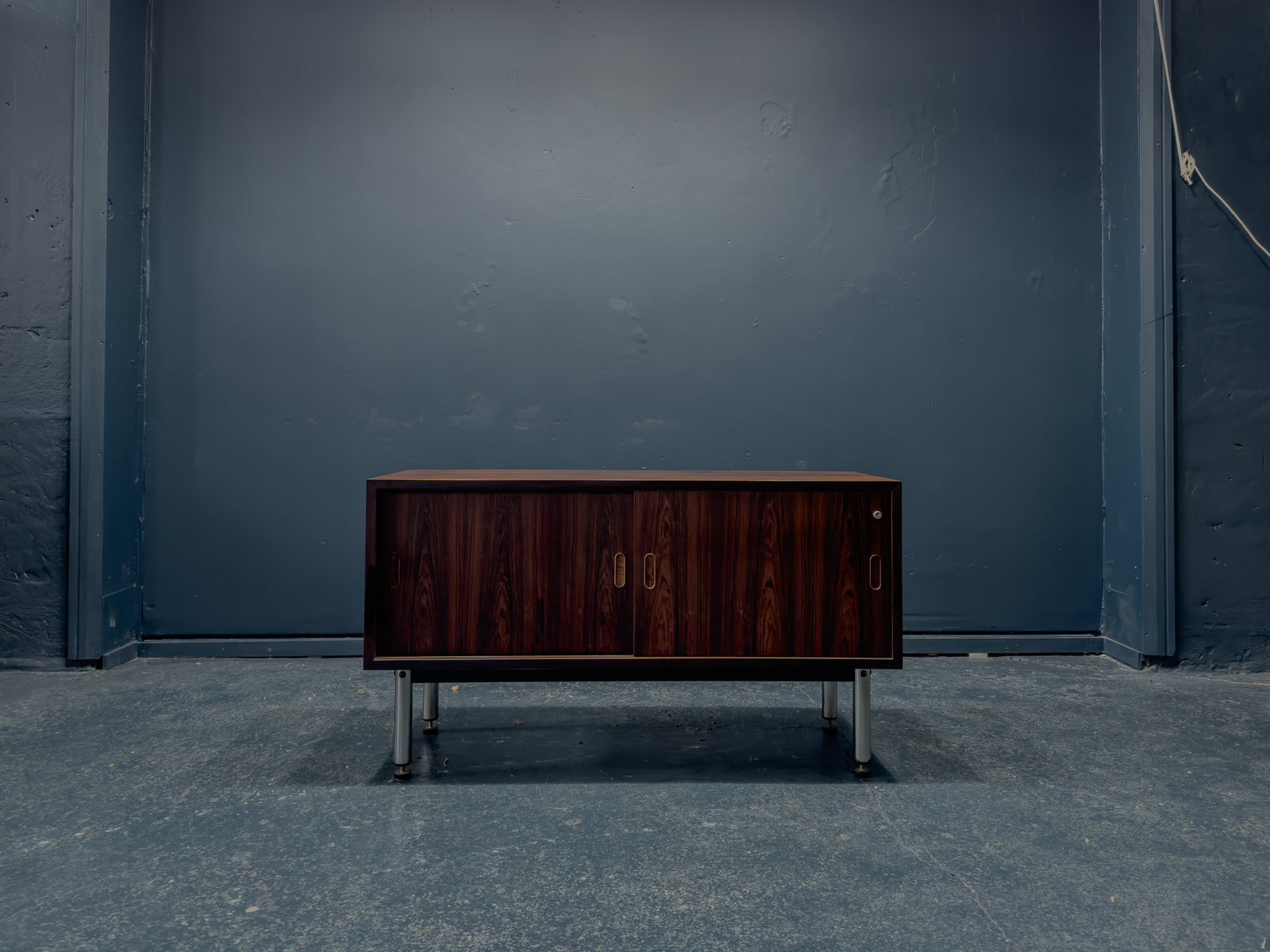 Rosewood Sideboard with Metal Legs