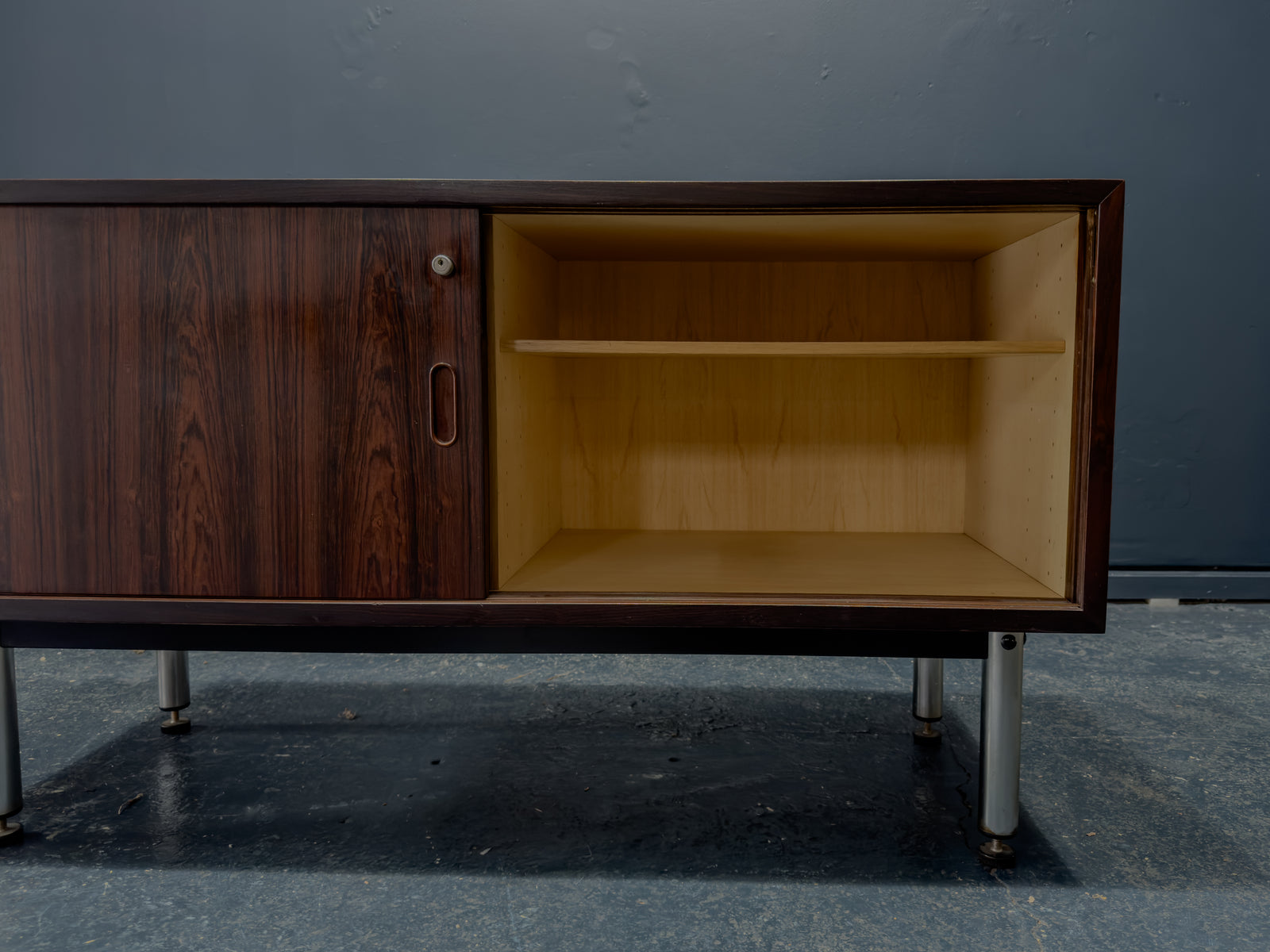 Rosewood Sideboard with Metal Legs