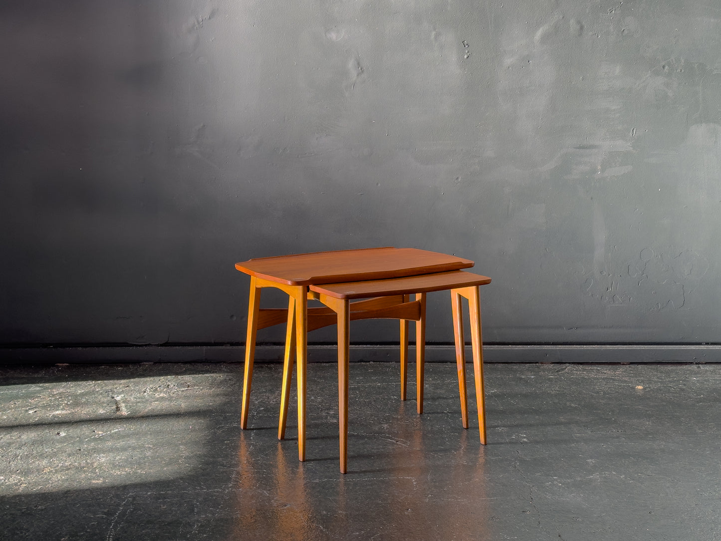 Teak Nesting Tables by Hovmand-Olsen for Mogens Kold