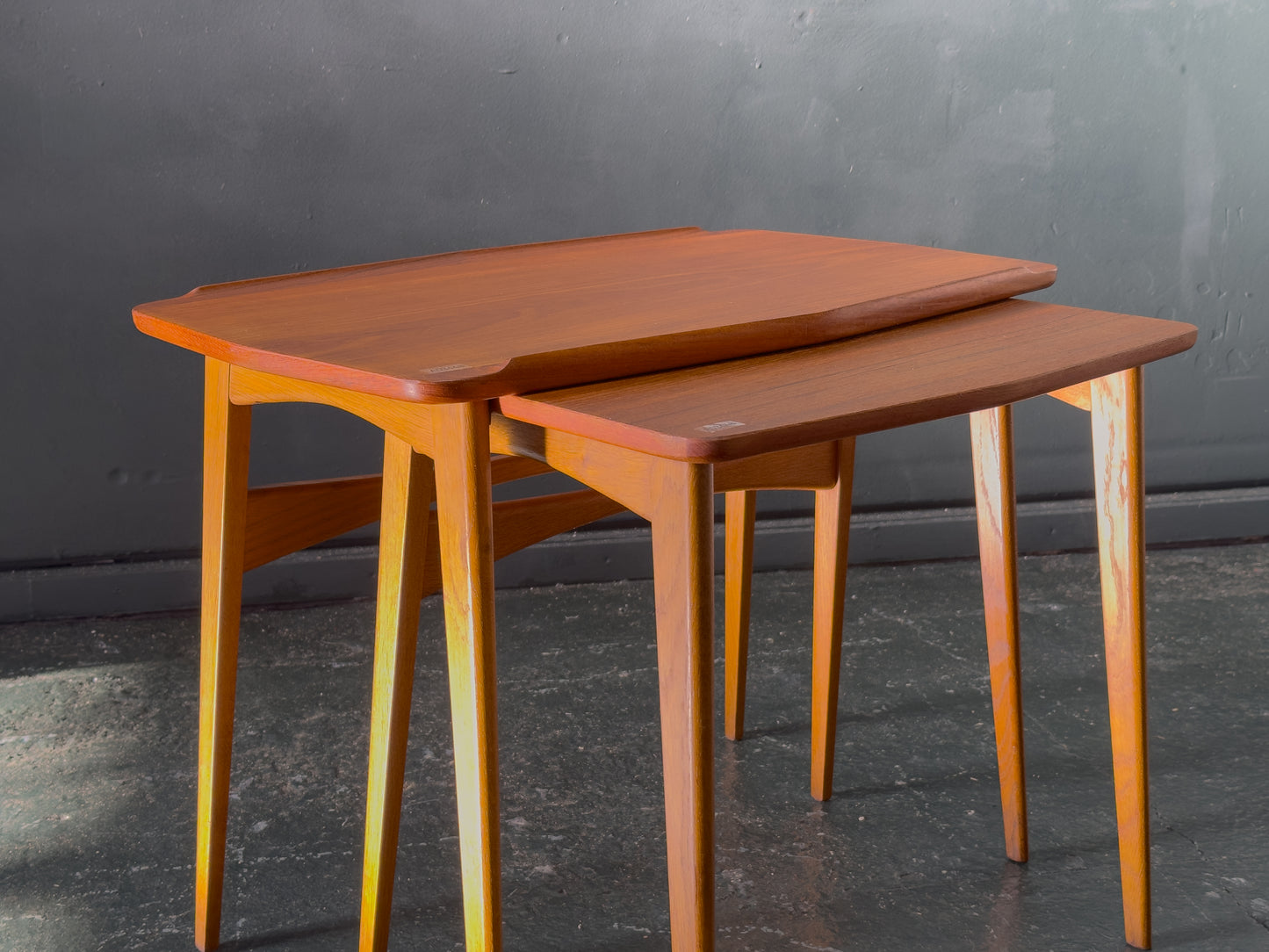 Teak Nesting Tables by Hovmand-Olsen for Mogens Kold