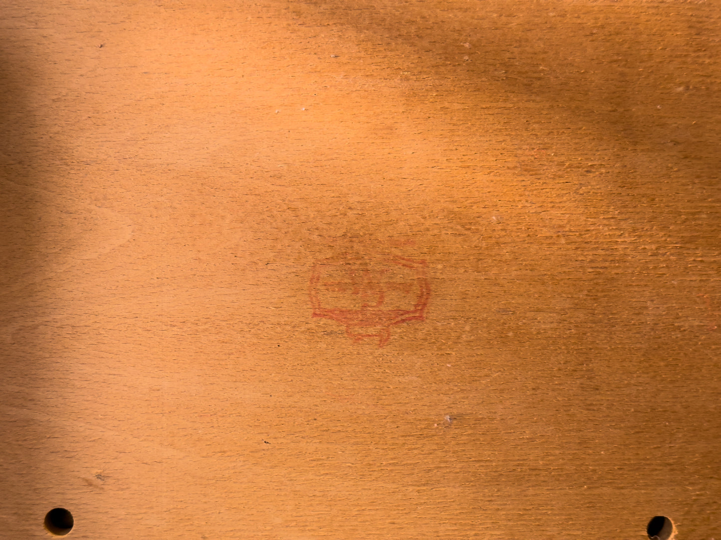 Set of 6 Rosewood Dining Chairs with Red Leather Seat